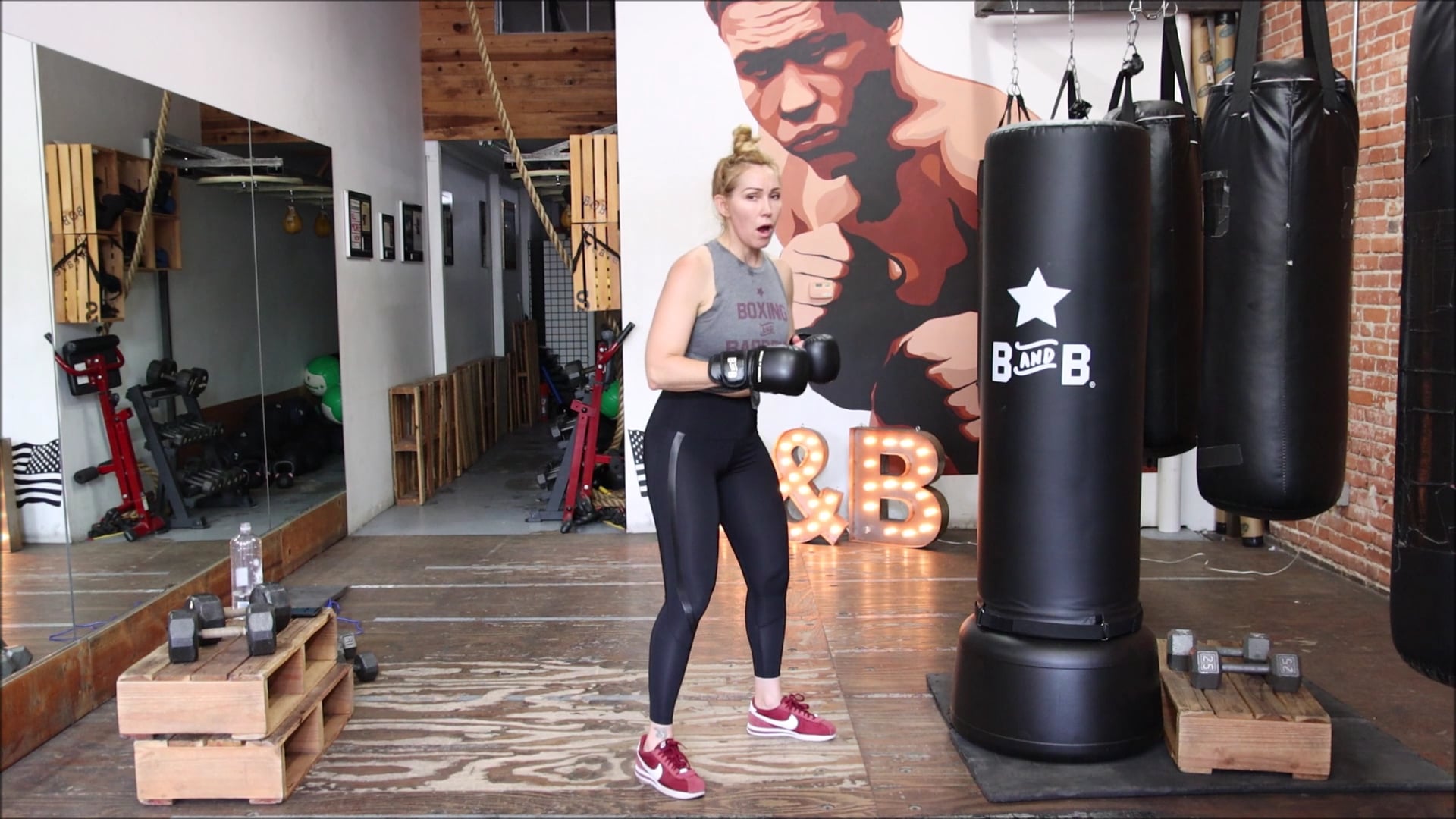 15 Minute Boxing and Lower Body Workout 6 on Bag