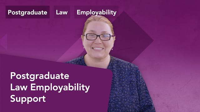 Postgraduate Law Employability Support
