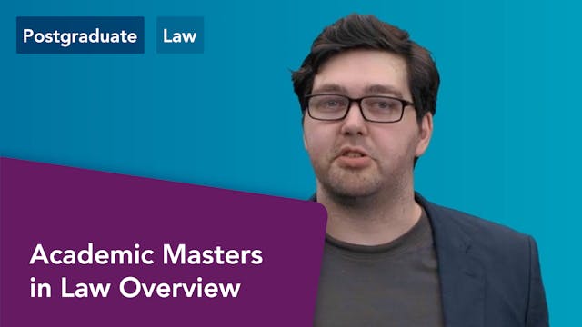 Academic Masters in Law Overview