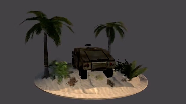 Desert Humvee 360 Degree Turn Table