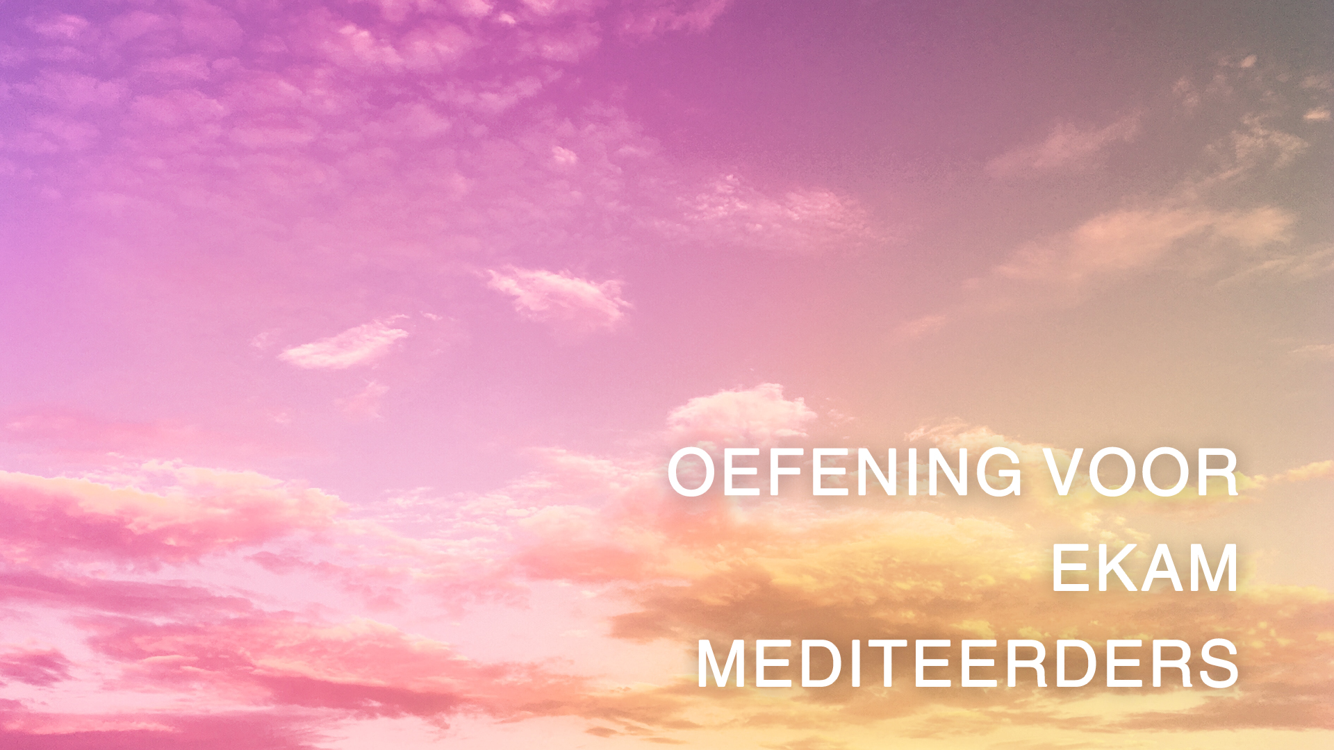 Ekam Meditators Practice (Dutch)