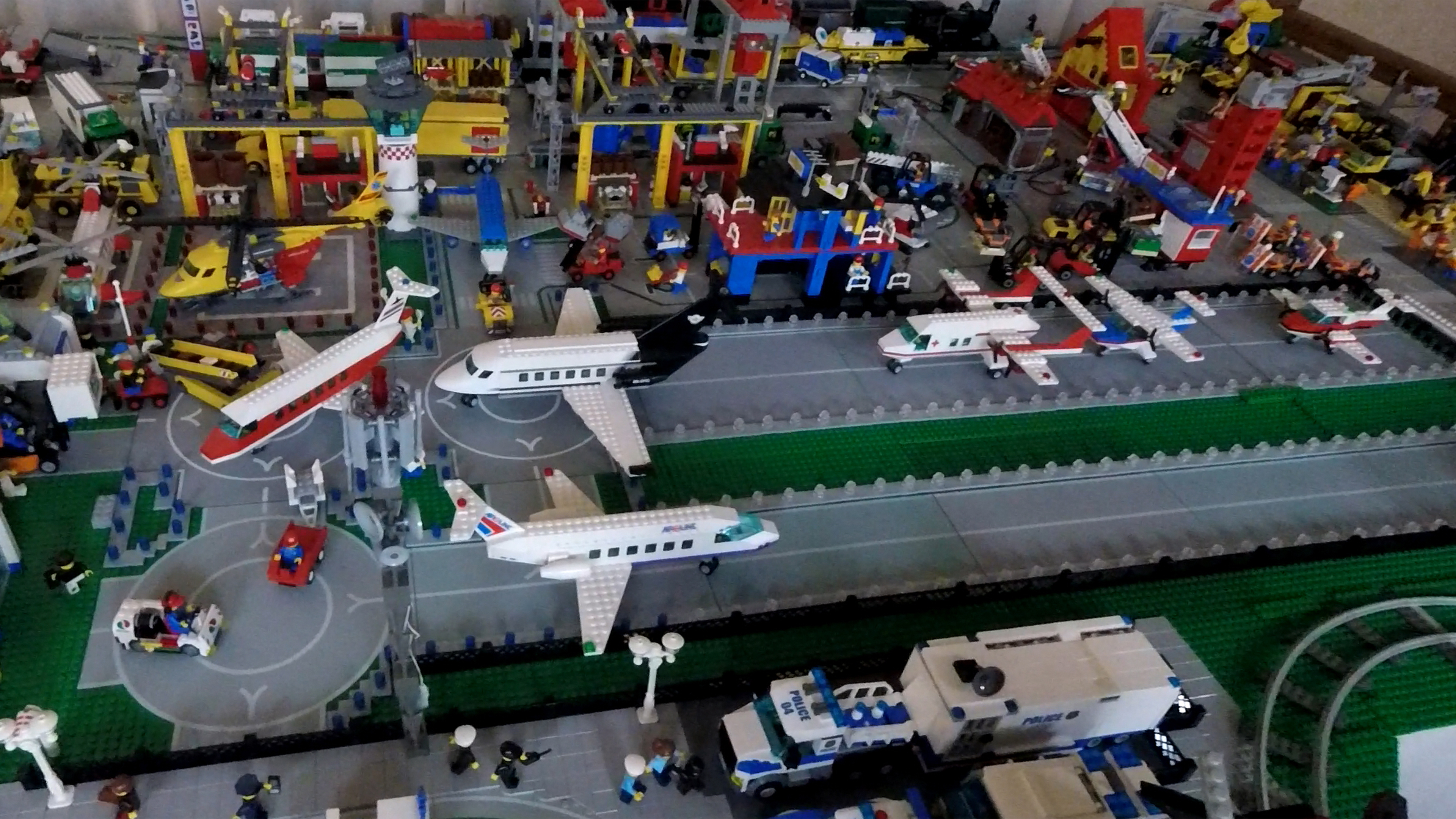(6:13) Unique overhead view of the entire city during the day shot from a dolly