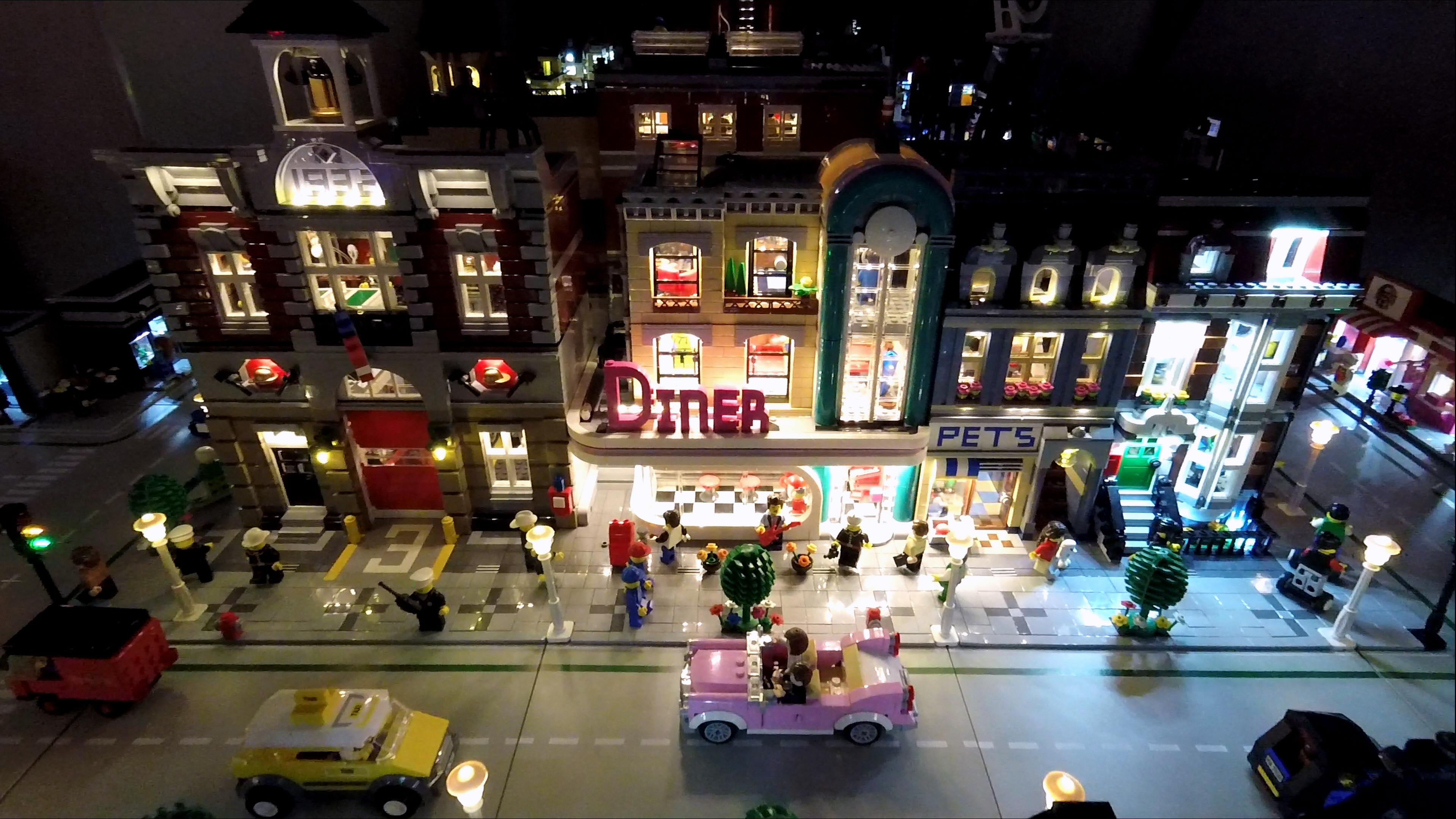 (6:04) Unique view of the entire town shot from an overhead dolly