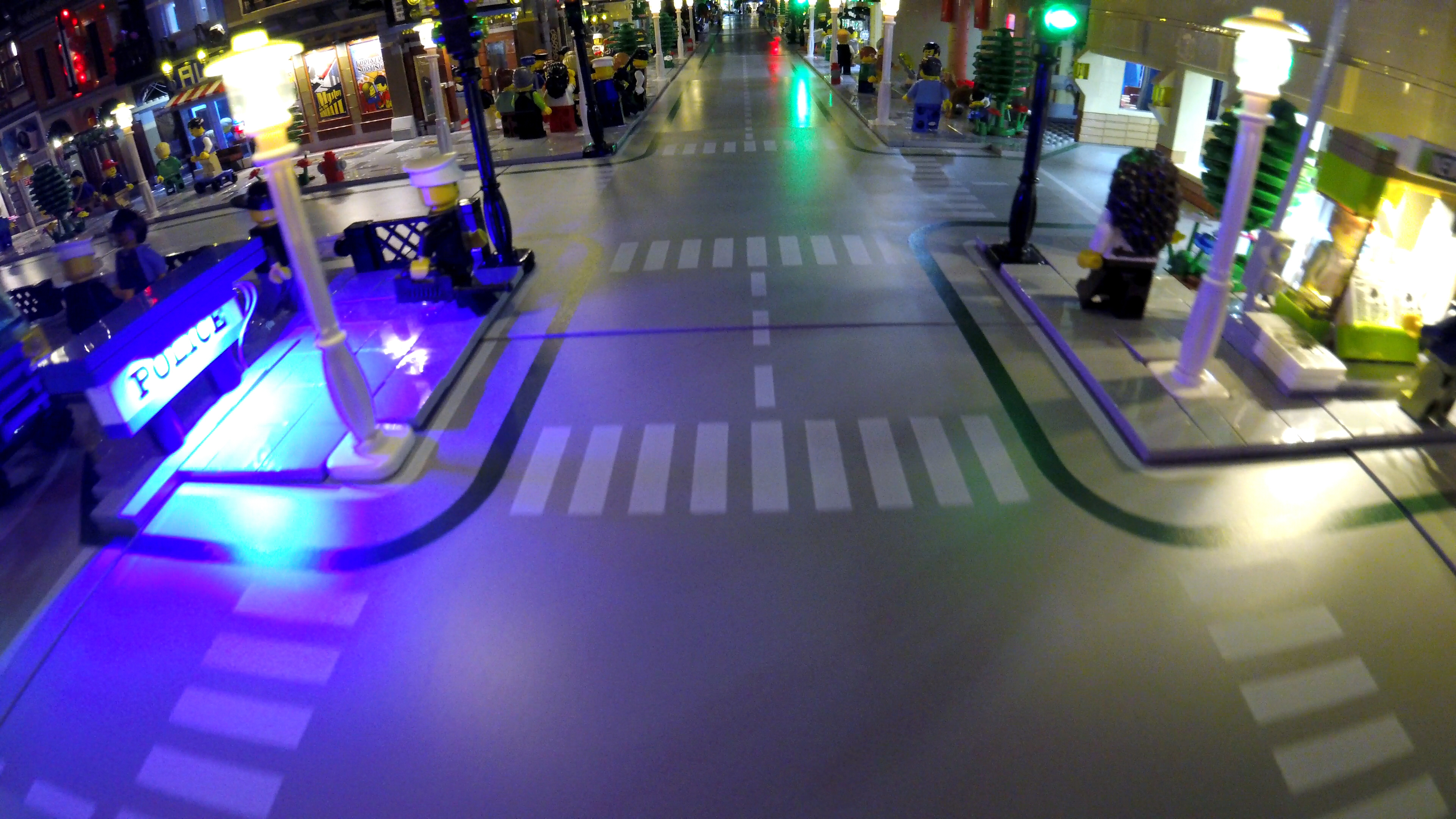 (7:39)  Street lights and traffic signals make you feel you're in a real town