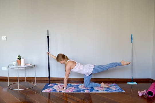 Mat Barre with a Broom