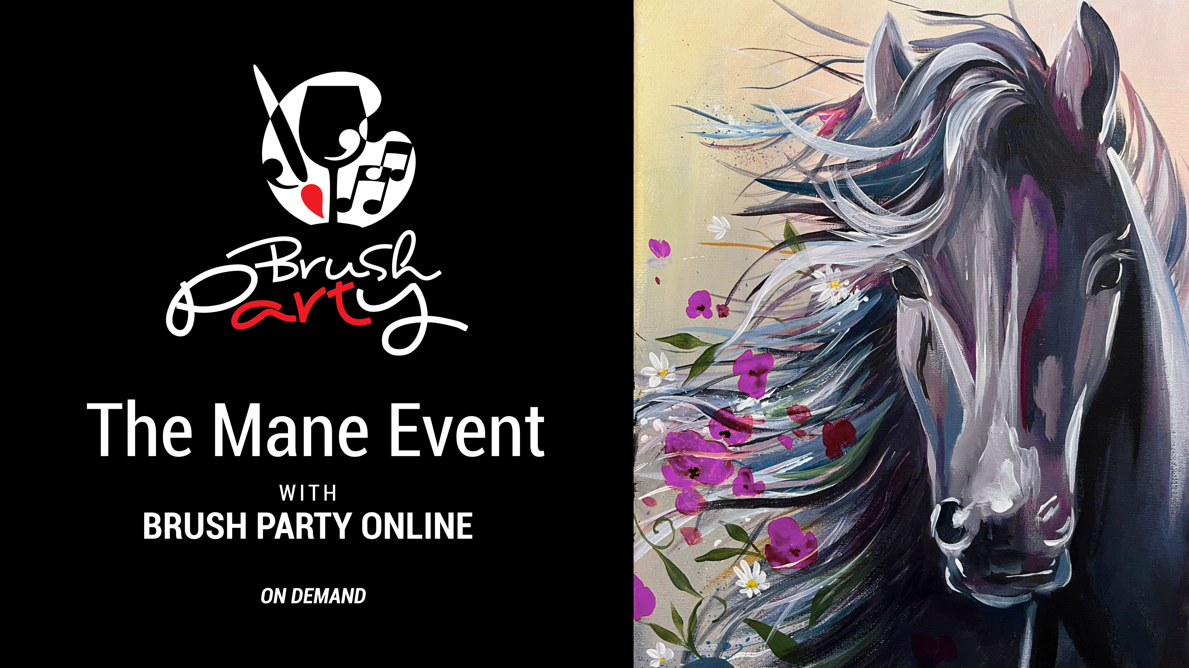 Paint ‘The Mane Event’ with Brush Party Online