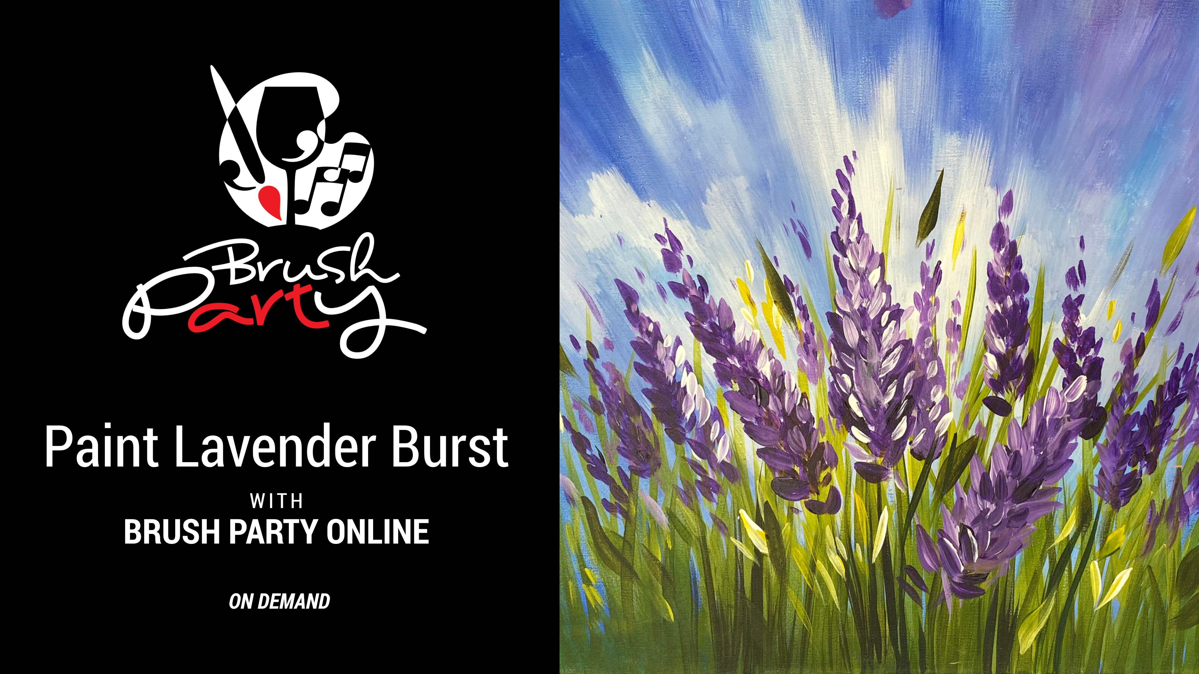 Paint ‘Lavender Burst’ with Brush Party Online