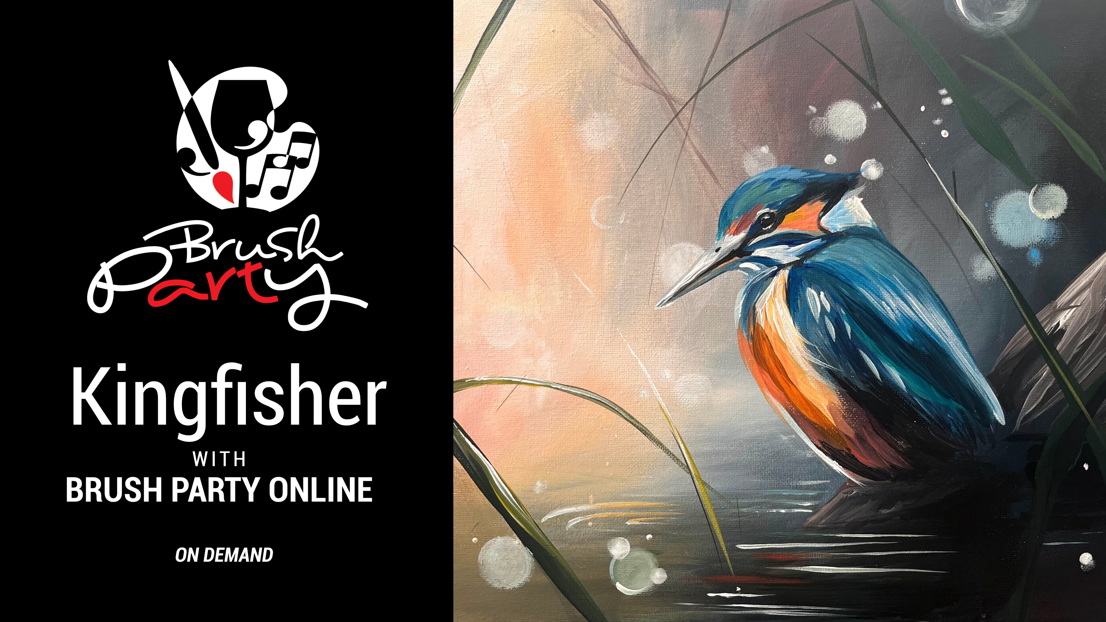 Paint ‘Kingfisher’ with Brush Party Online