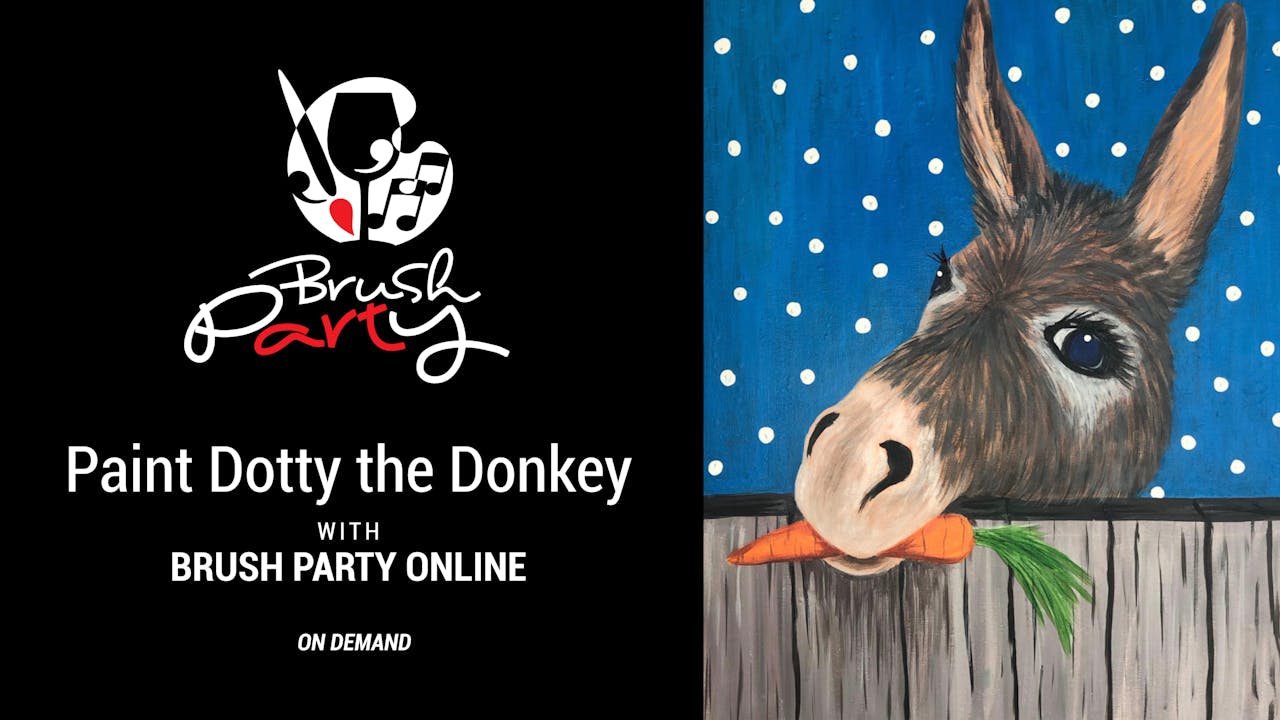 Paint Dotty the Donkey with Brush Party Online Brush Party Club