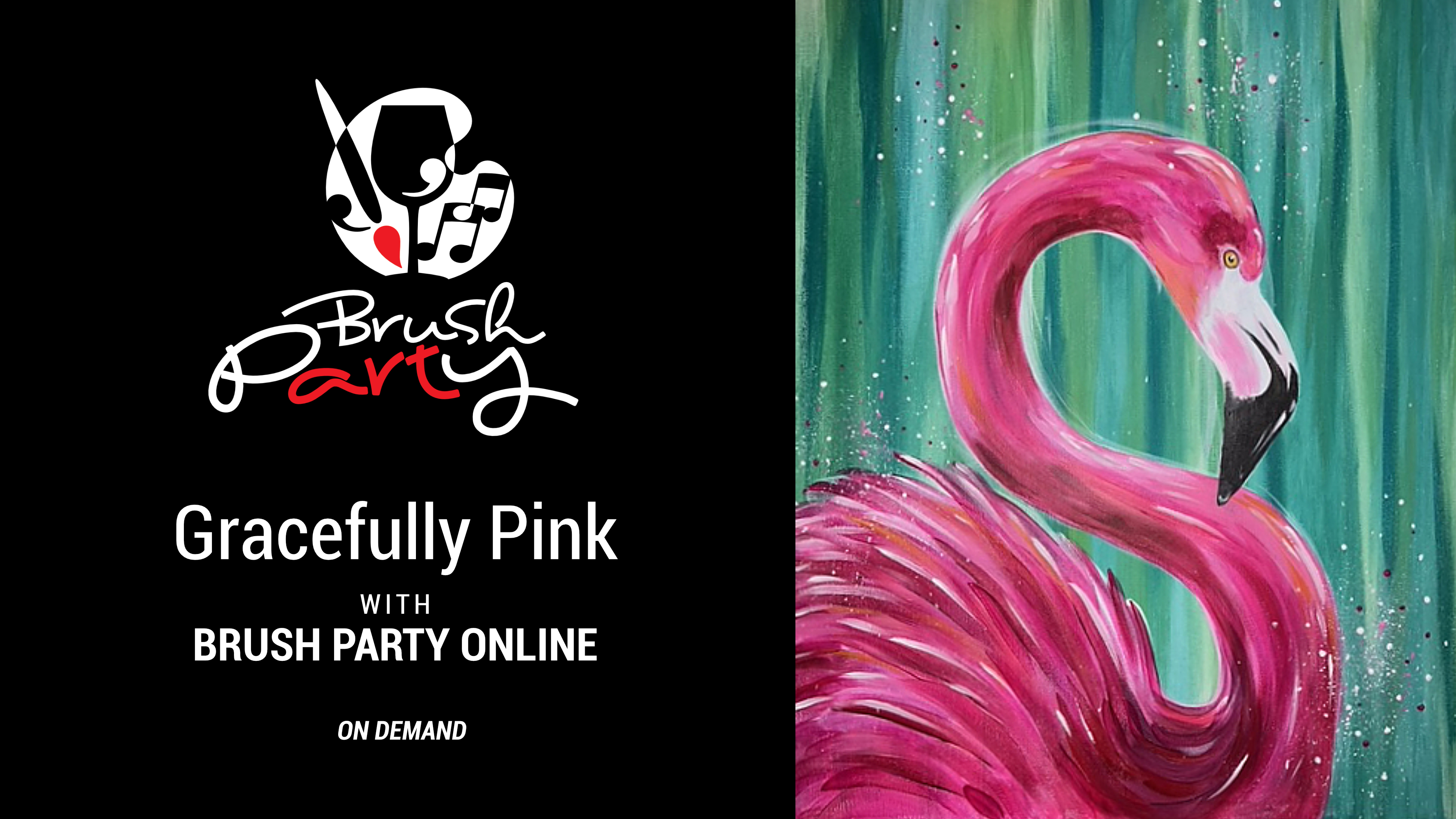 Paint ‘Gracefully Pink’ with Brush Party Online