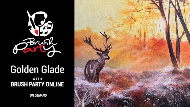 Paint ‘Golden Glade’ with Brush Party Online
