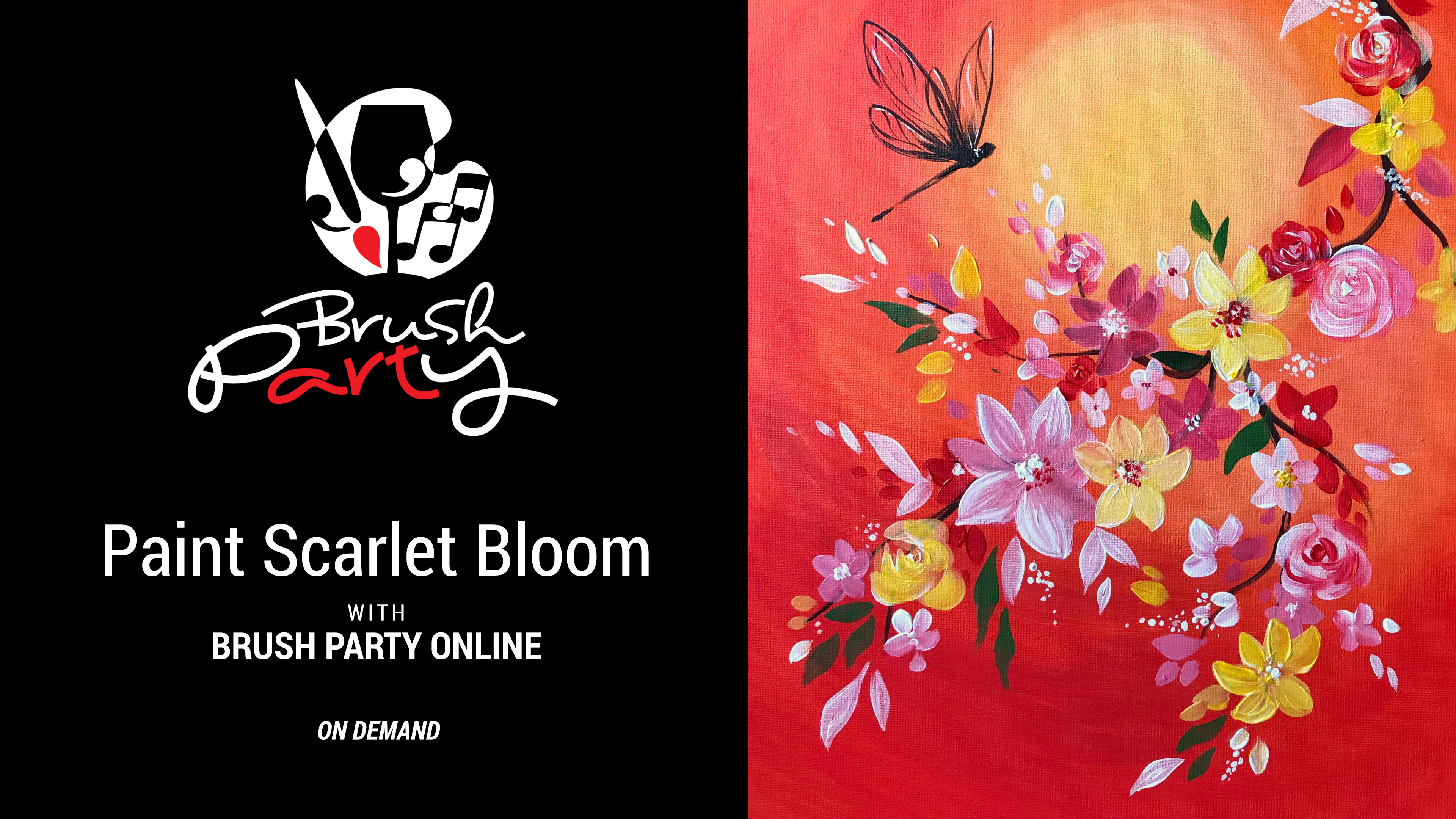 Paint Scarlet Bloom with Brush Party Online