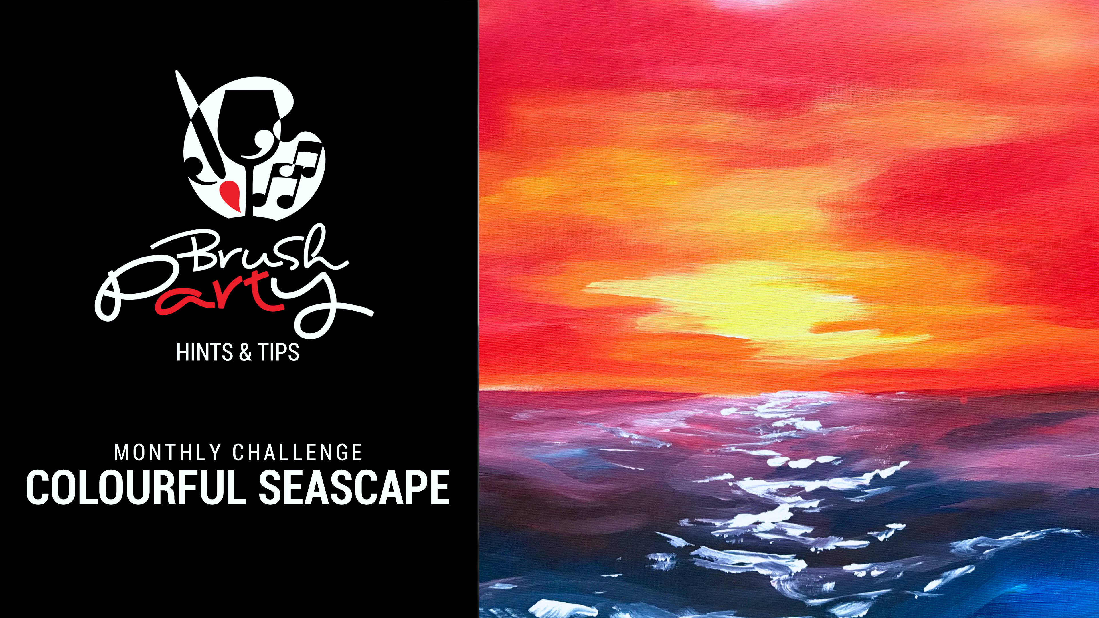 March 2021 Monthly Challenge - Painting a colourful seascape