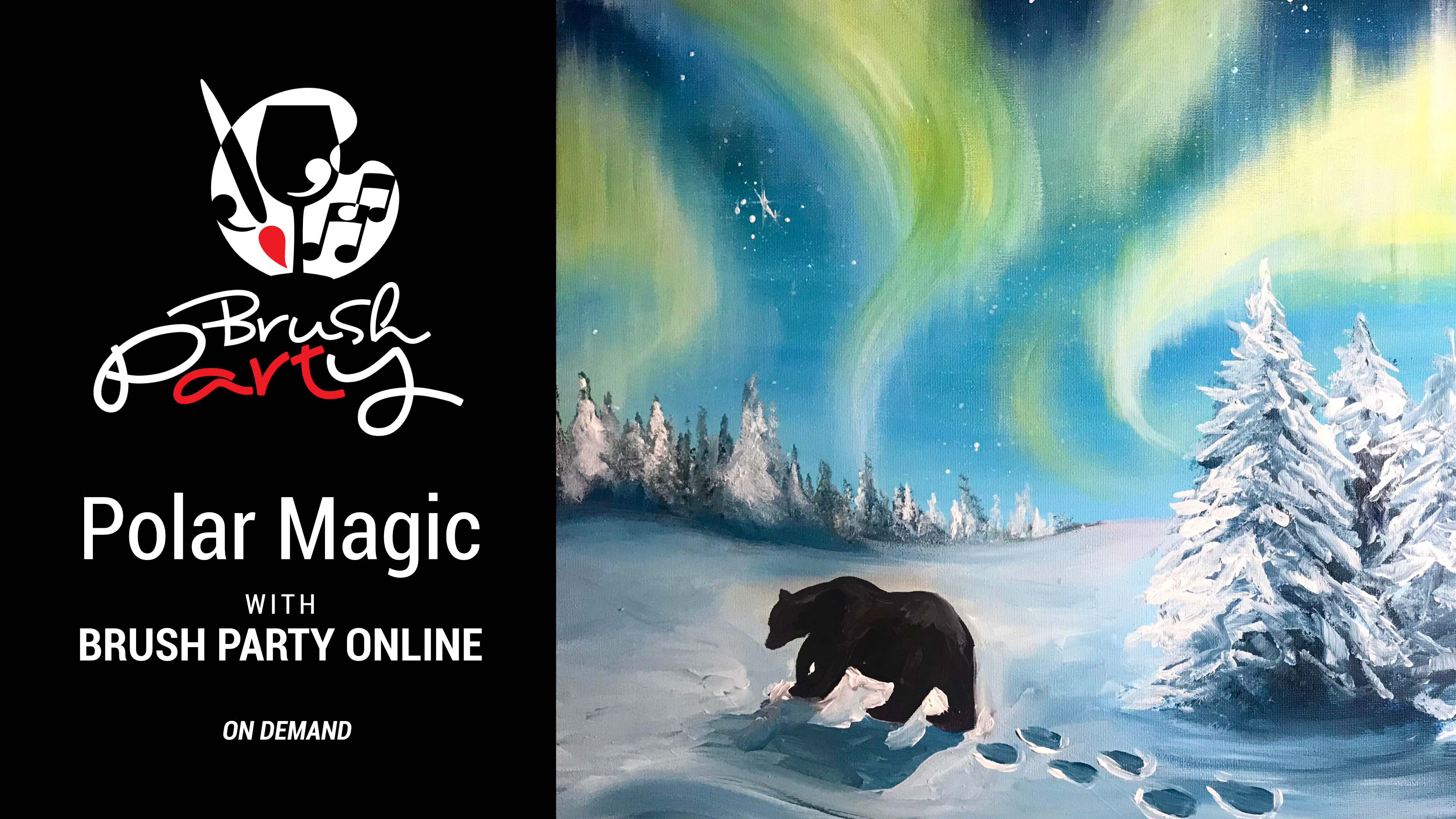 Paint ‘Polar Magic’ with Brush Party Online