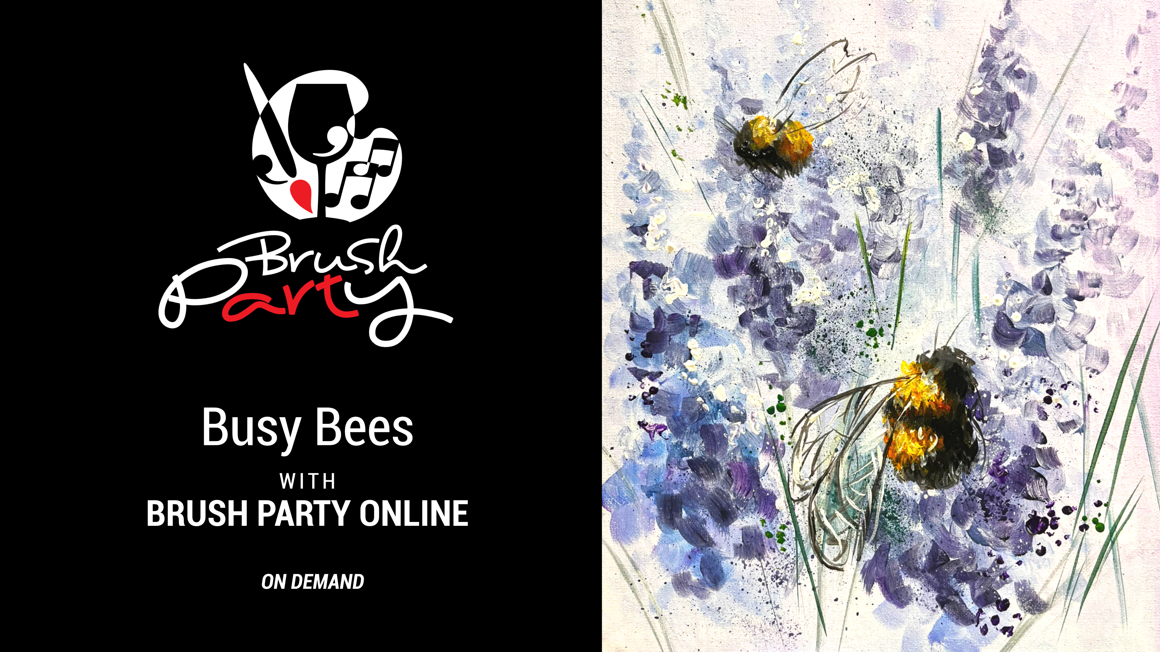 Paint ‘Busy Bees’ with Brush Party Online