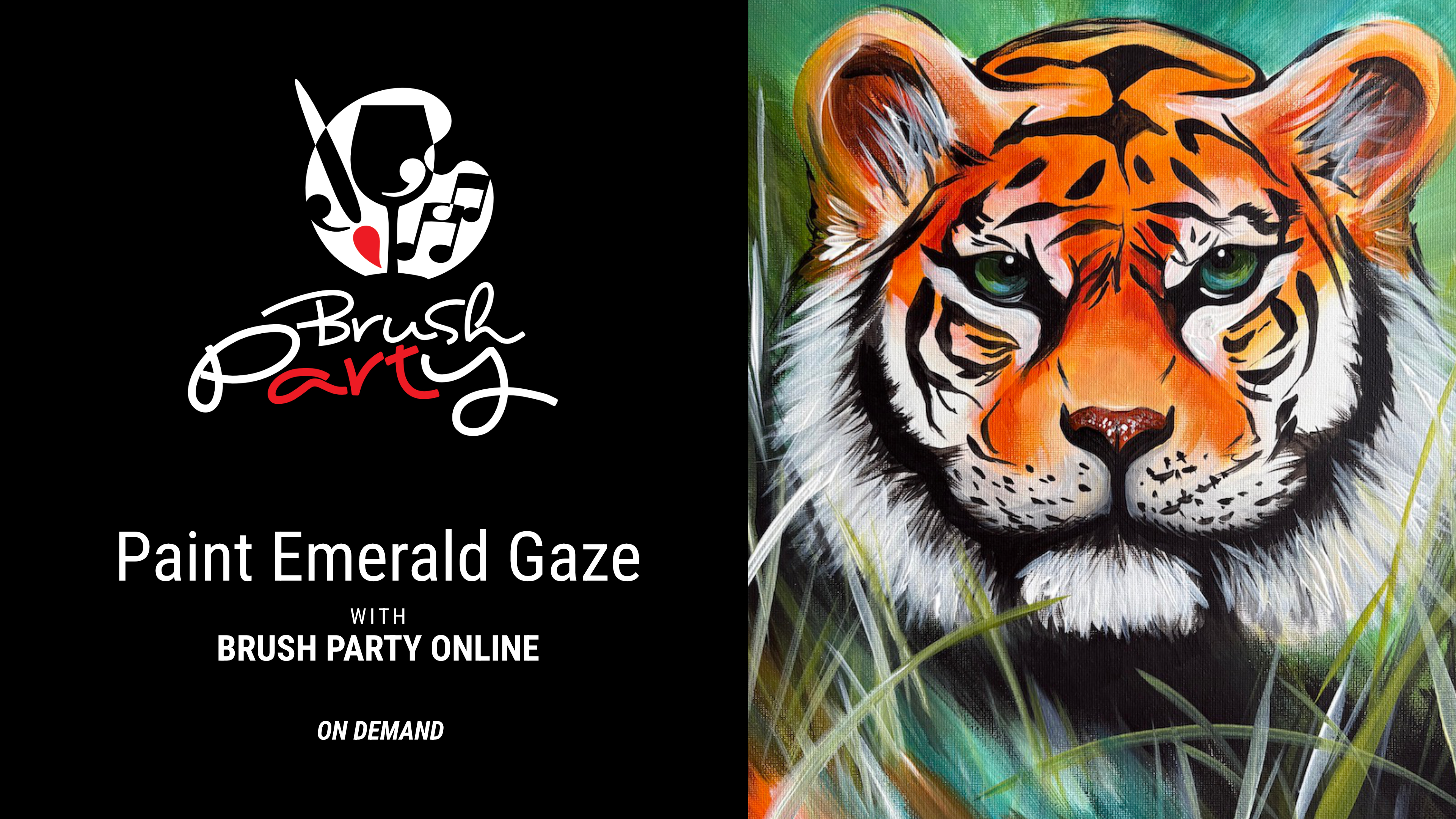 Paint 'Emerald Gaze' with Brush Party Online