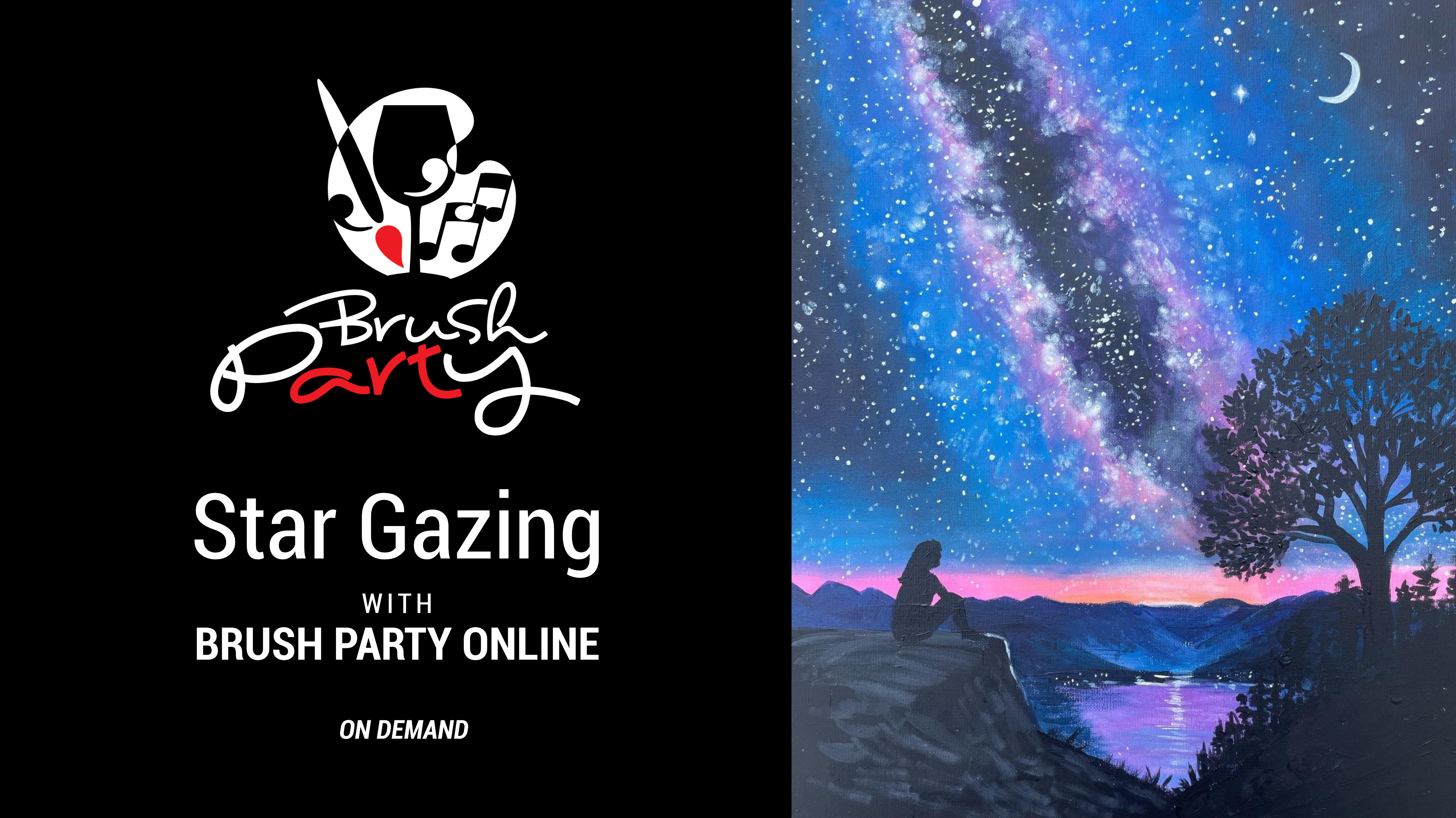 Paint ‘Star Gazing’ with Brush Party Online