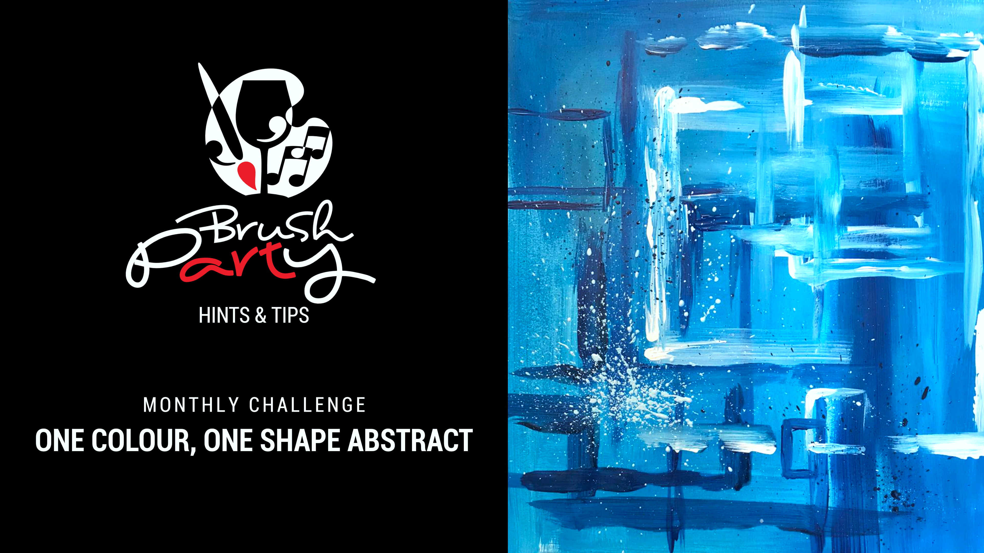 June 2021 Monthly Challenge - One shape, one colour abstract