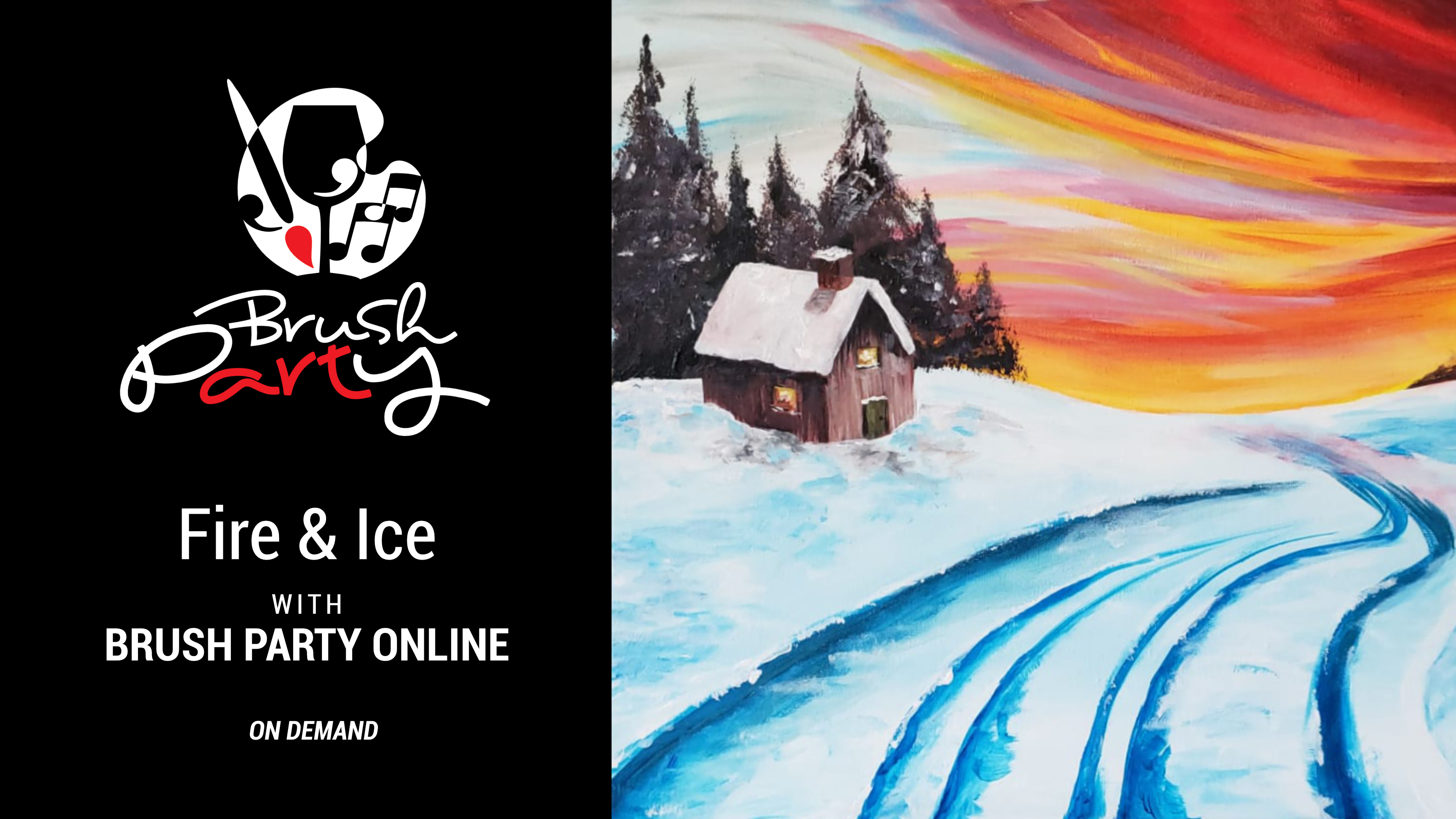 Paint ‘Fire & Ice’ with Brush Party Online
