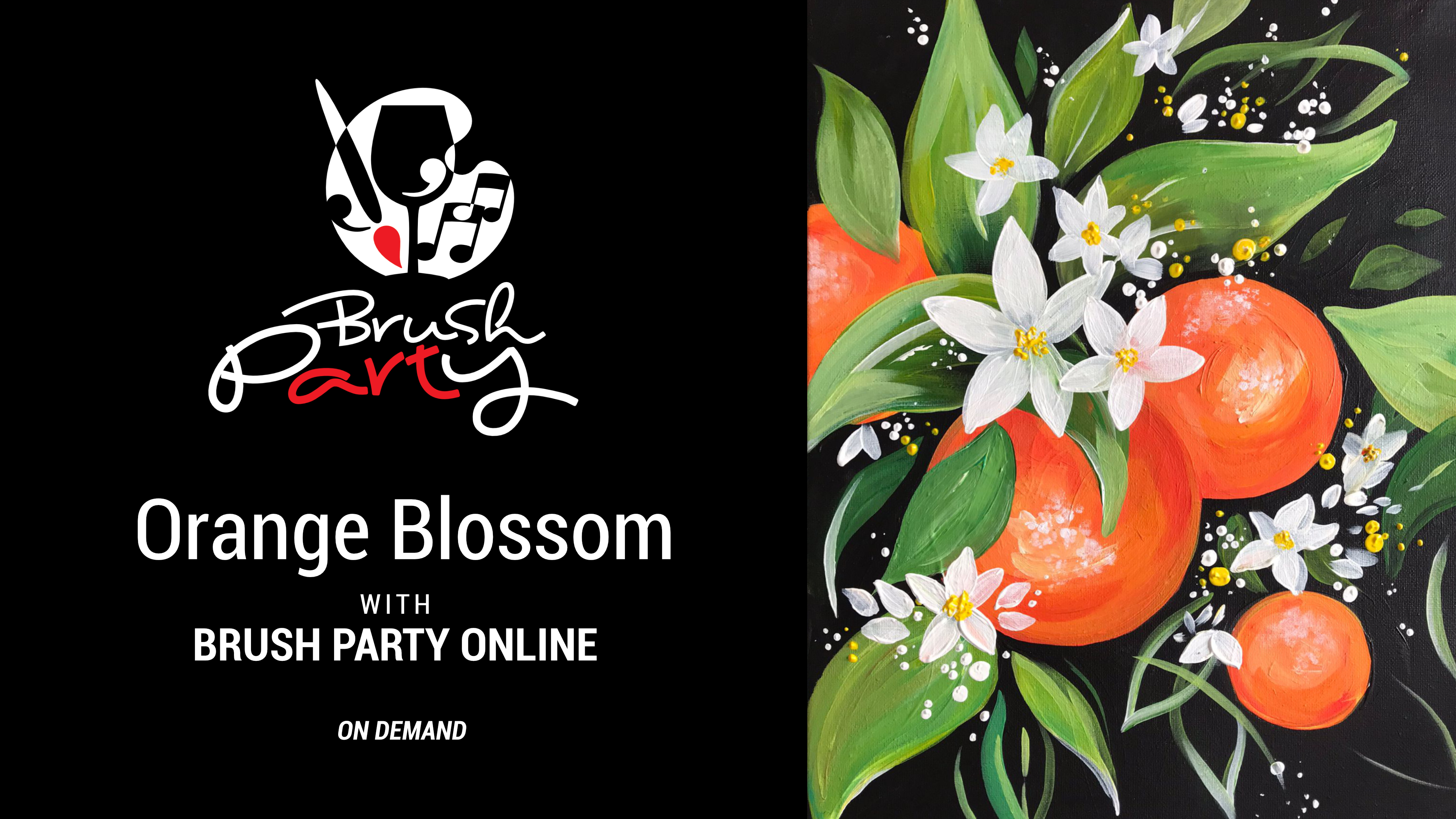 Paint ‘Orange Blossom’ with Brush Party Online