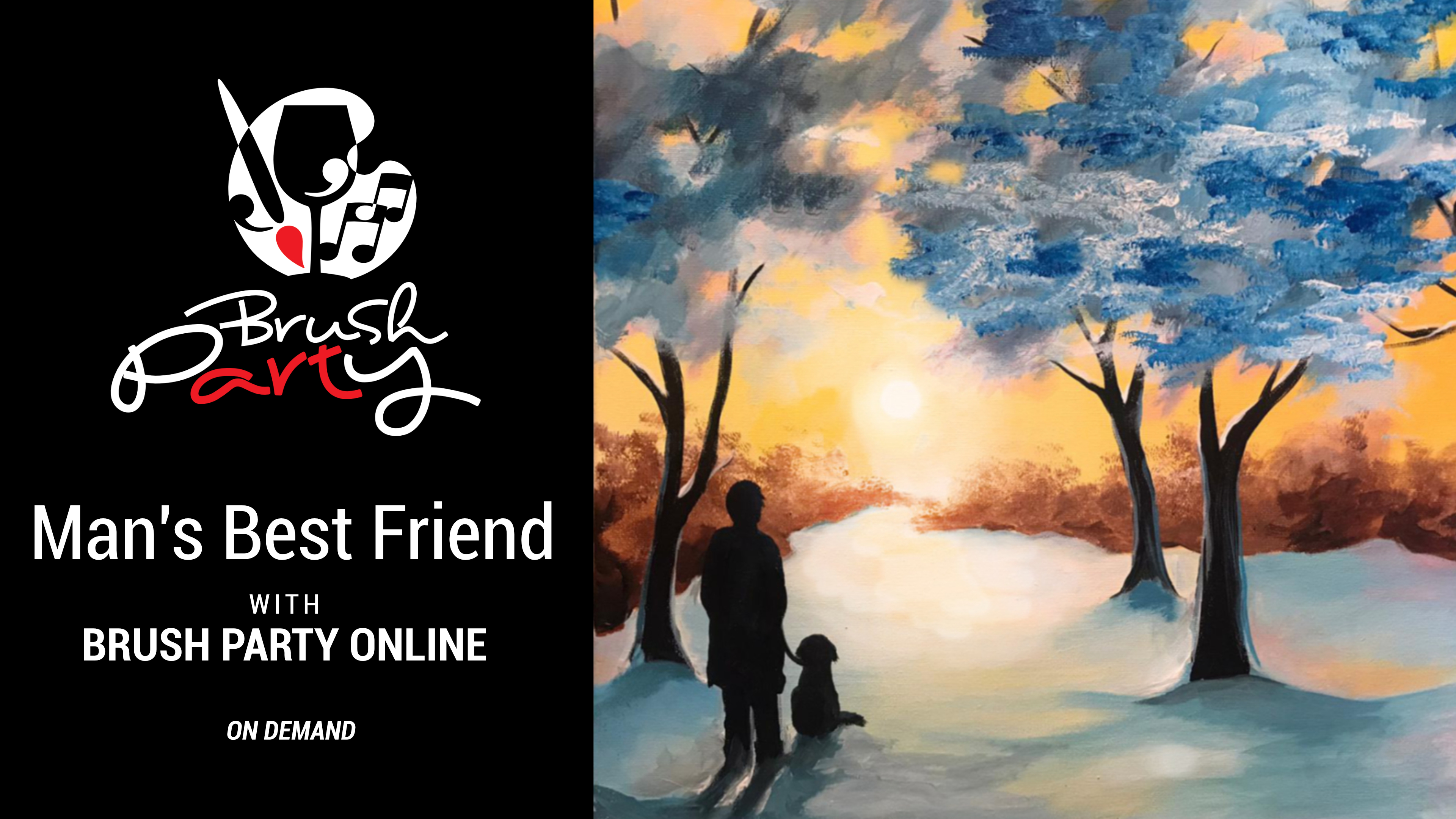 Paint ‘Man’s Best Friend’ with Brush Party Online