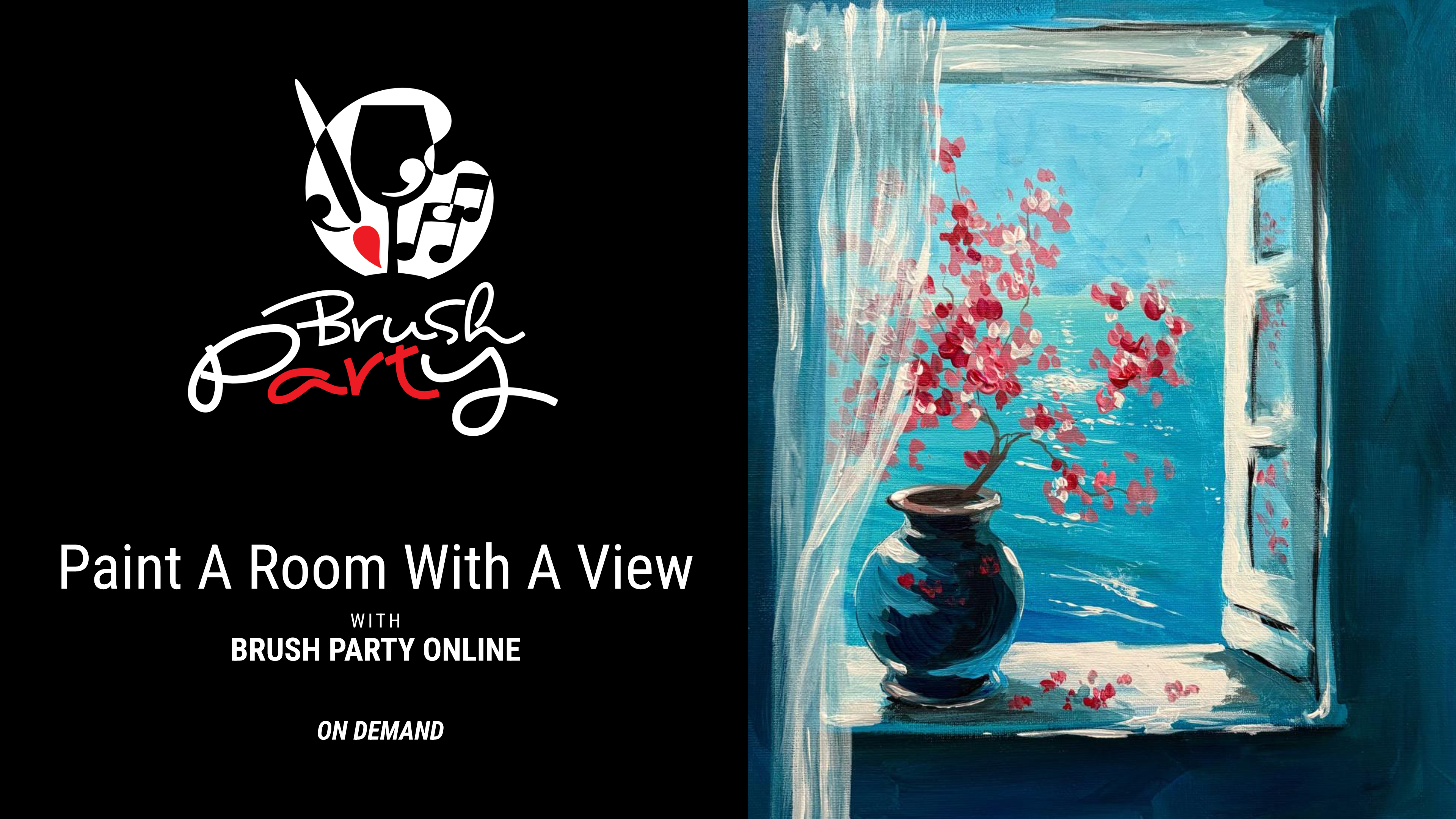 Paint ‘A Room With a View’ with Brush Party Online