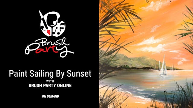 Paint 'Sailing By Sunset' with Brush ...