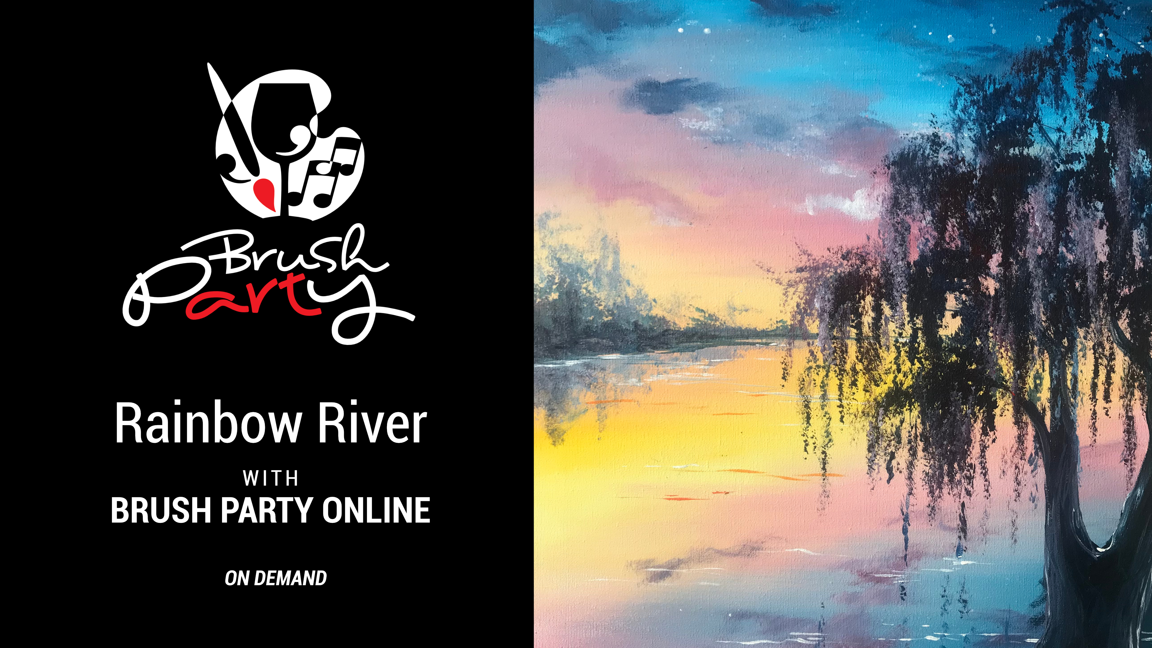 Paint ‘Rainbow River’ with Brush Party Online
