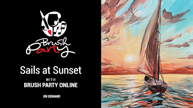 Paint ‘Sails at Sunset’ with Brush Party Online