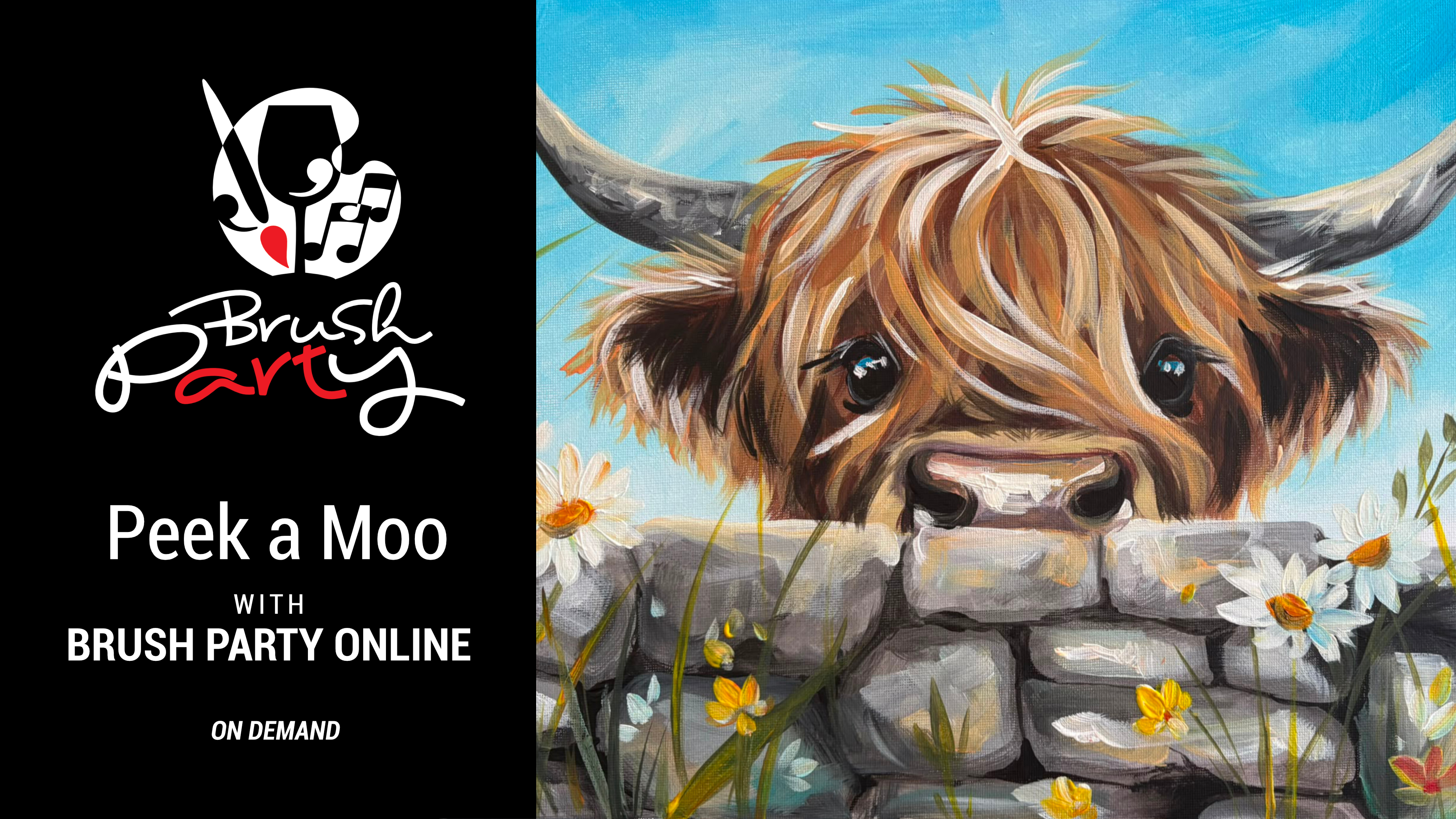 Paint ‘Peek a Moo’ with Brush Party Online