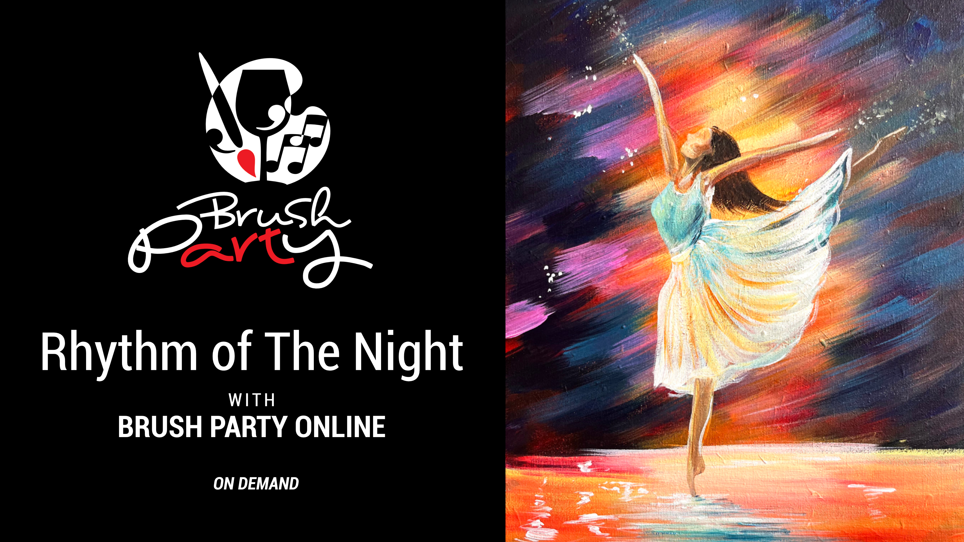 Paint ‘Rhythm of the Night’ with Brush Party Online
