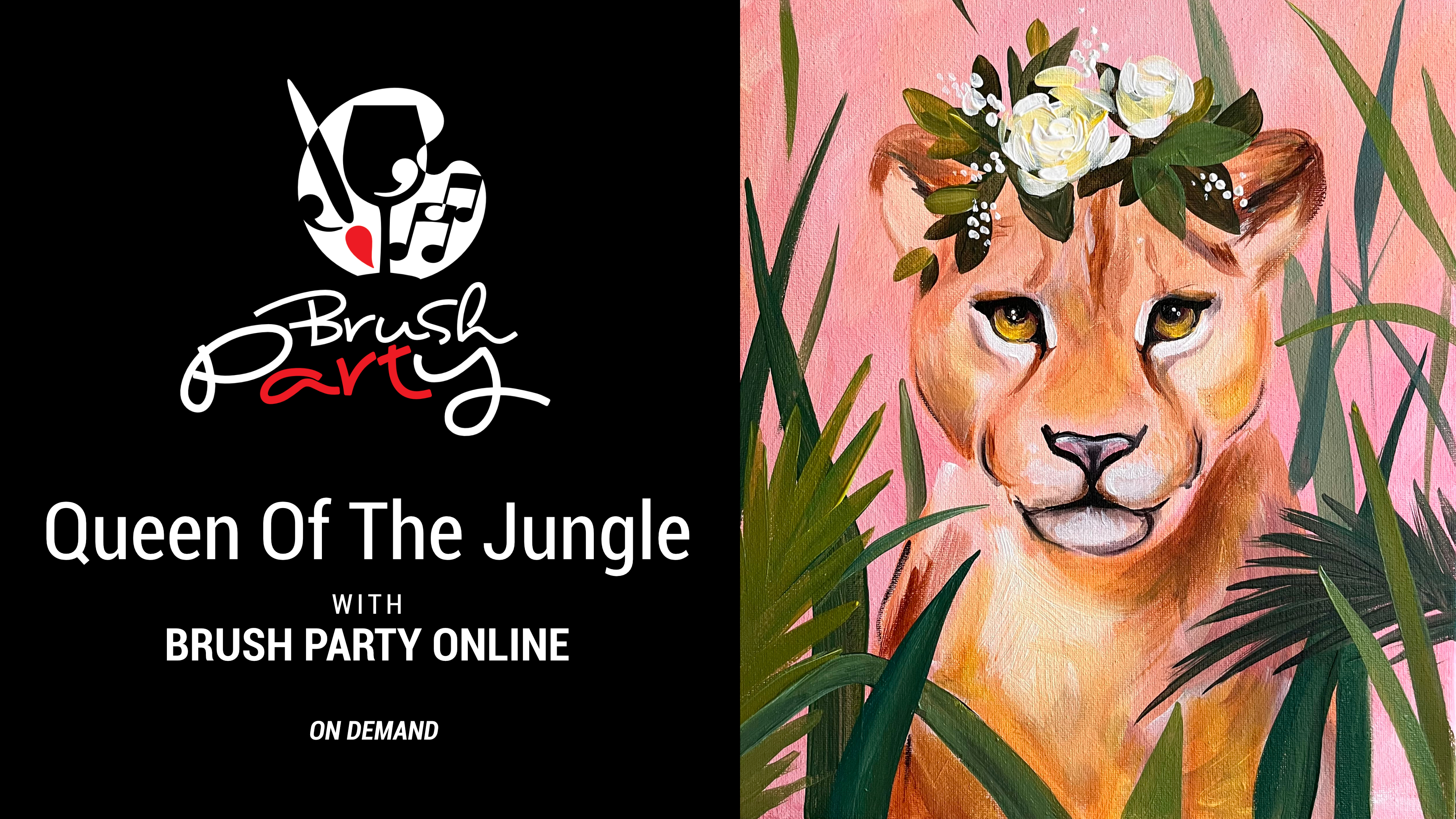 Paint ‘Queen Of The Jungle’ with Brush Party Online