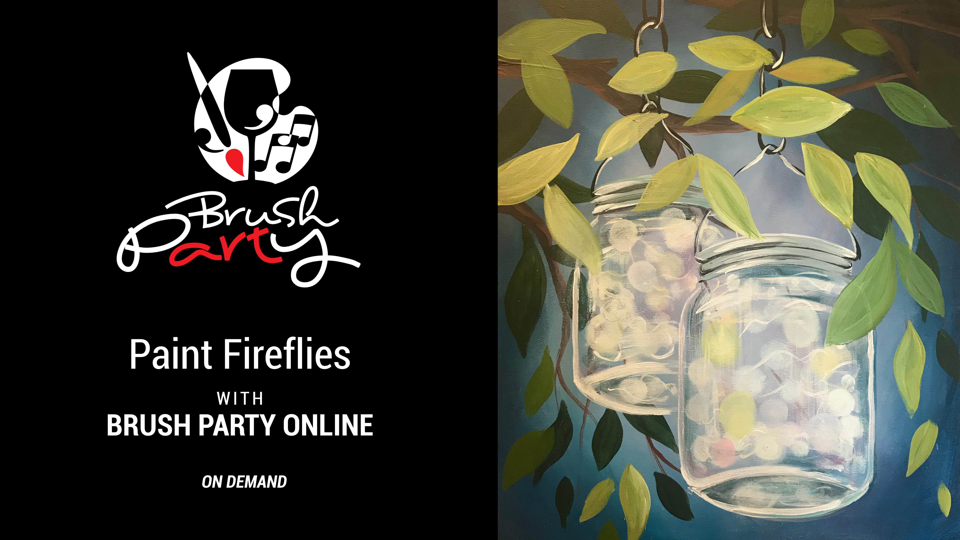Paint ‘Fireflies’ with Brush Party Online