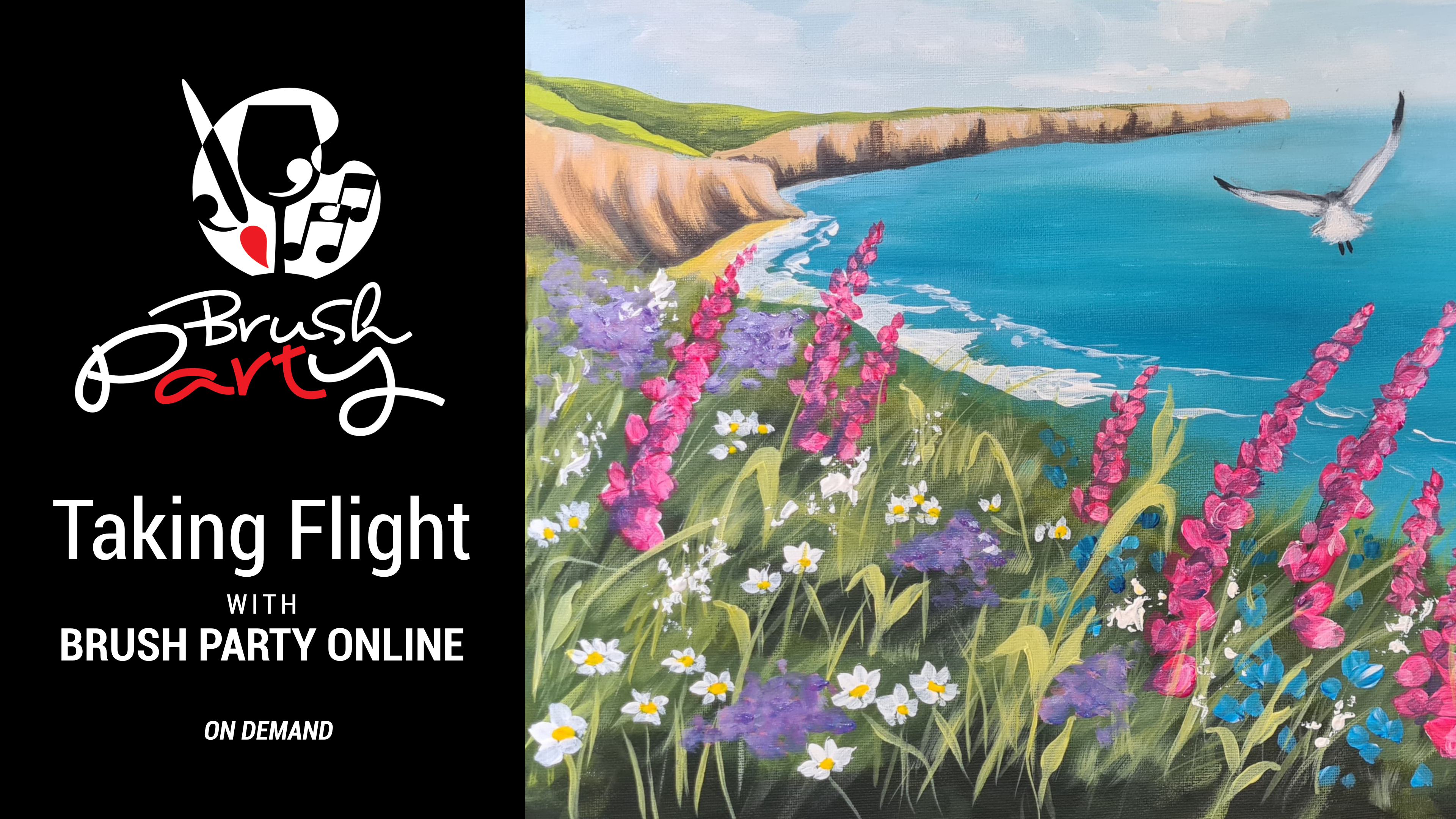 Paint ‘Taking Flight’ with Brush Party Online