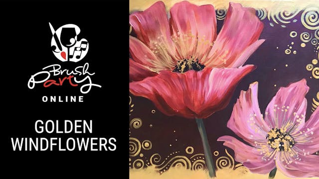 Paint 'Golden Windflowers' with Brush...