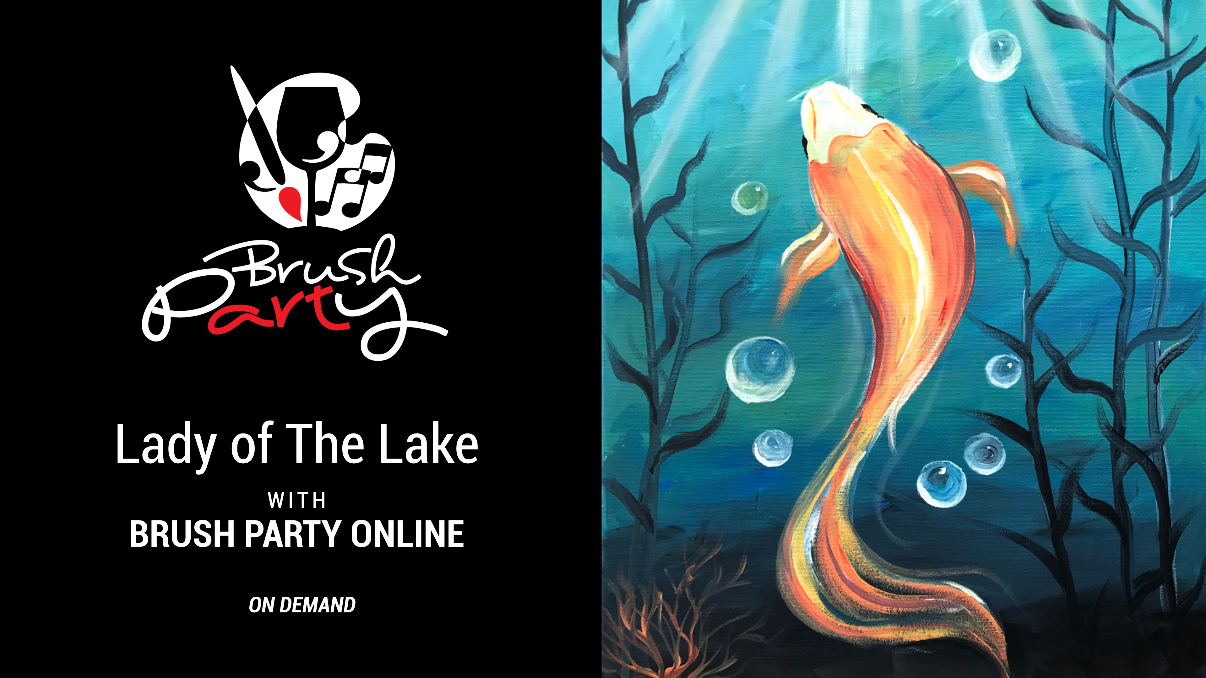 Paint ‘Lady of The Lake’ with Brush Party Online