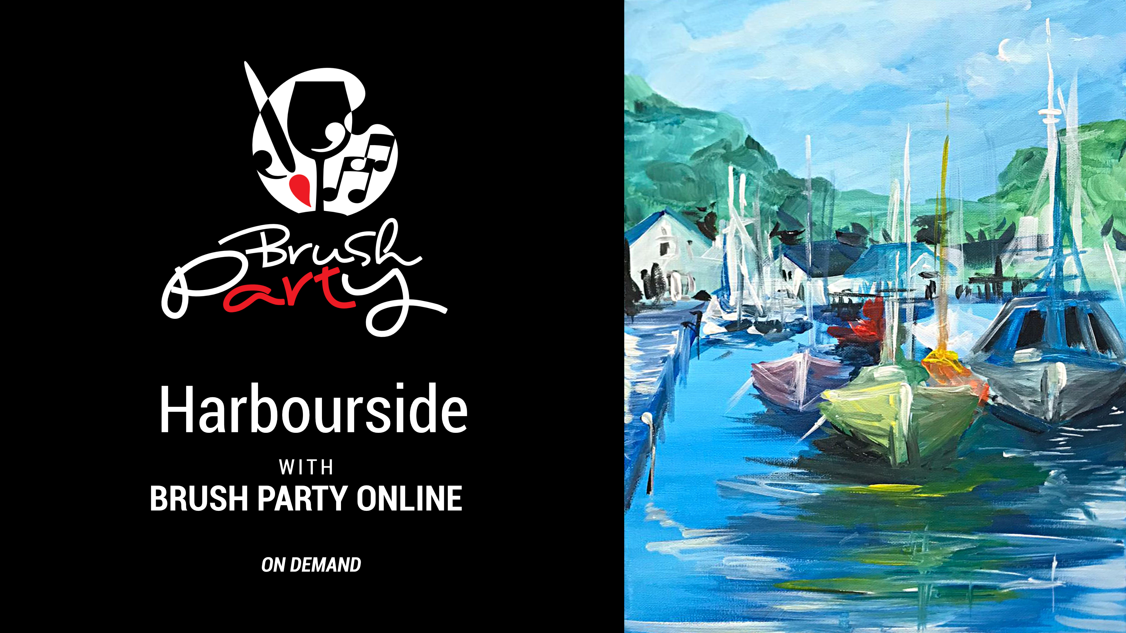 Paint ‘Harbourside’ with Brush Party Online
