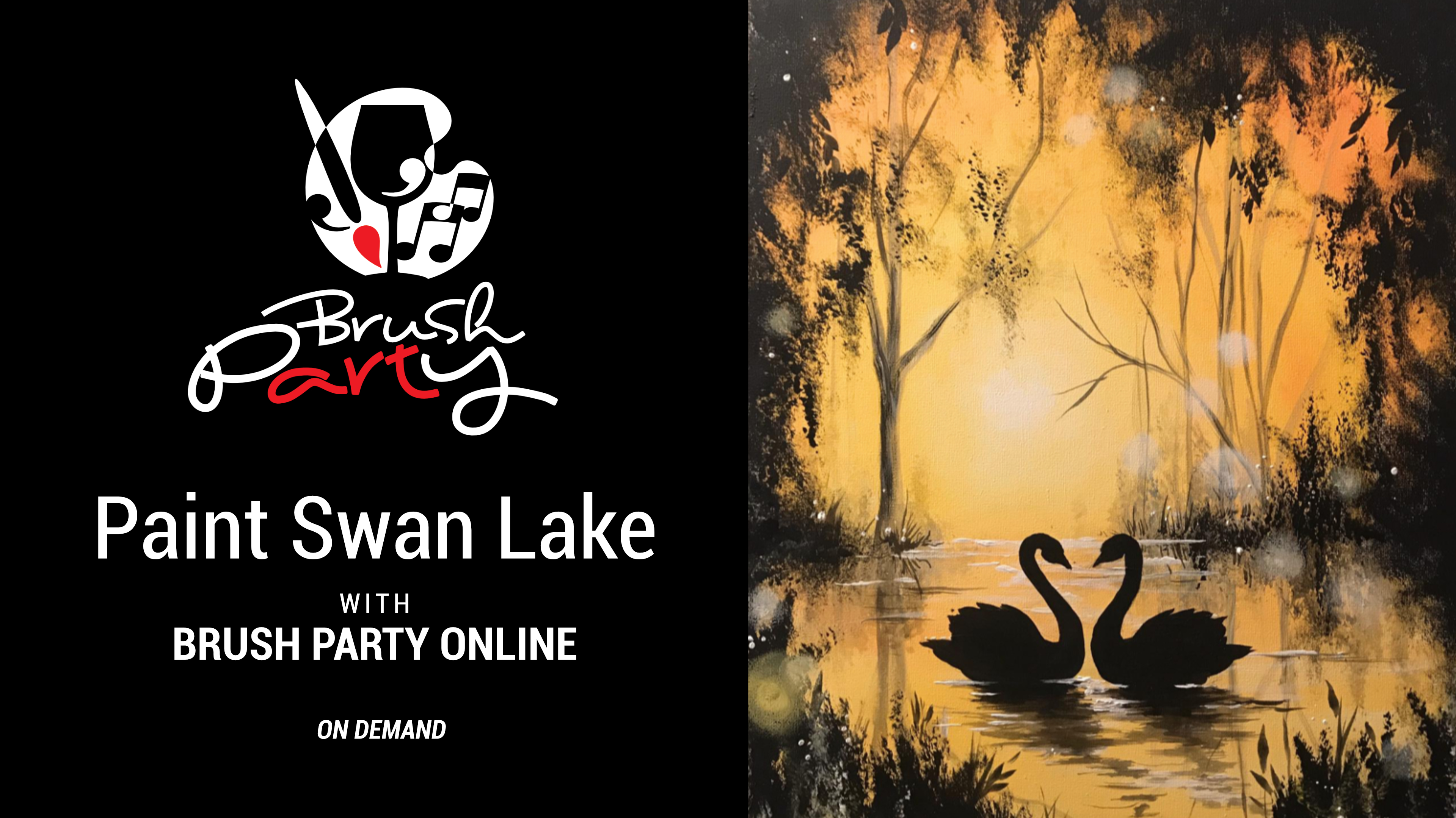 Paint Swan Lake with Brush Party Online