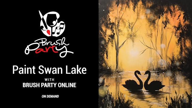 Paint Swan Lake with Brush Party Online