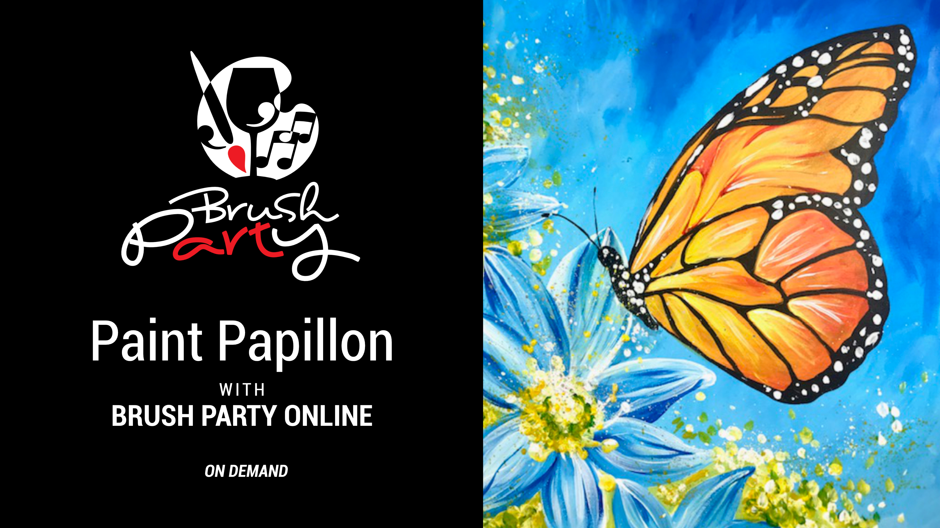 Paint Papillon with Brush Party Online