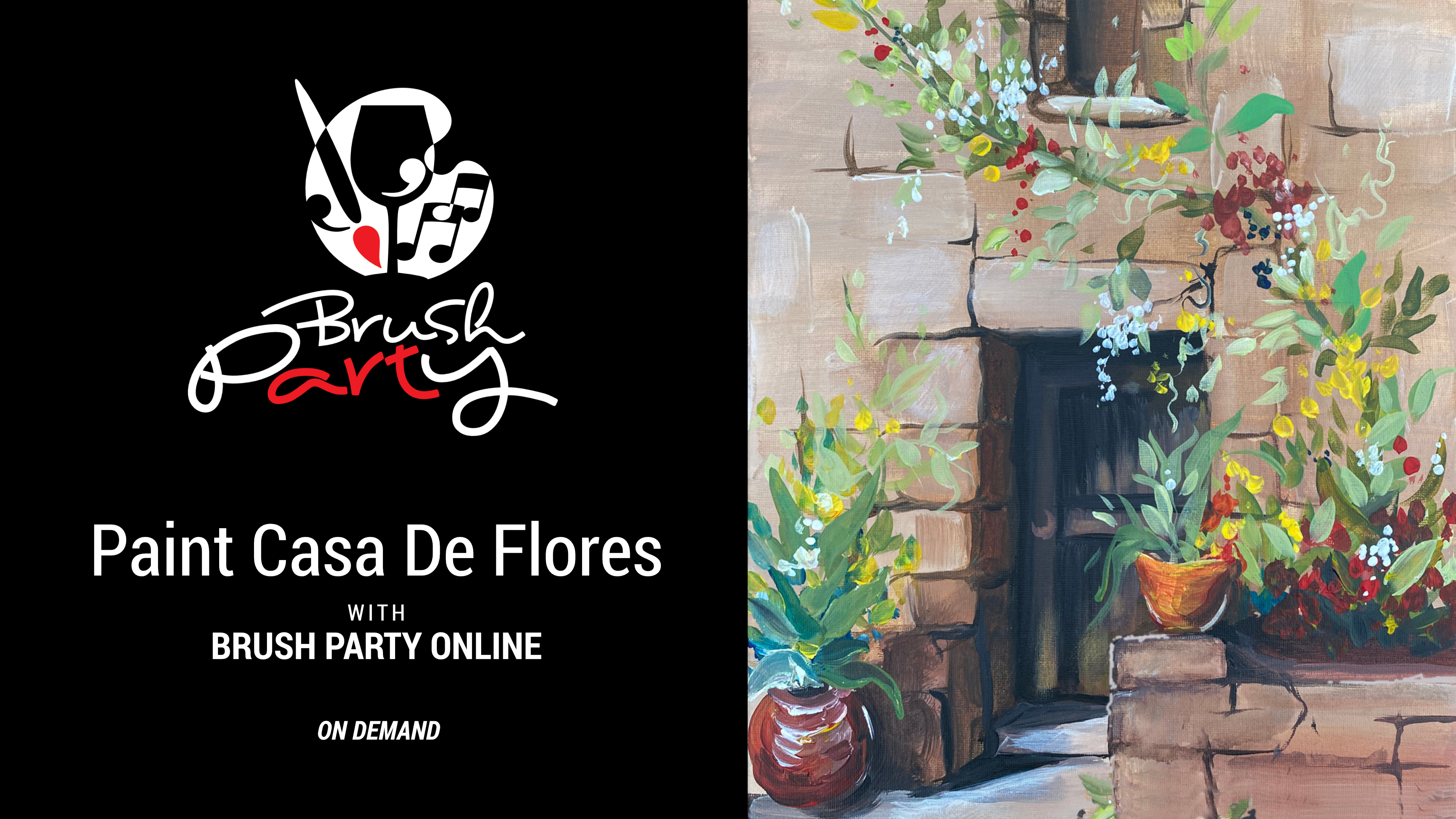 Paint ‘Casa De Flores’ with Brush Party Online
