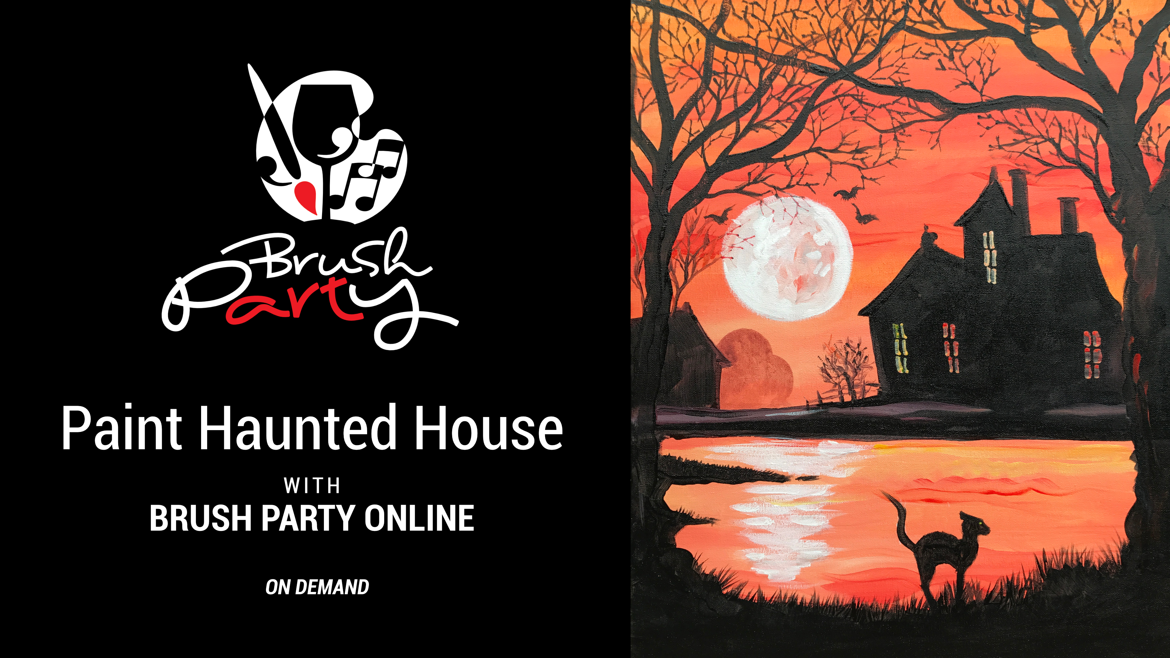 Paint ‘Haunted House’ with Brush Party Online