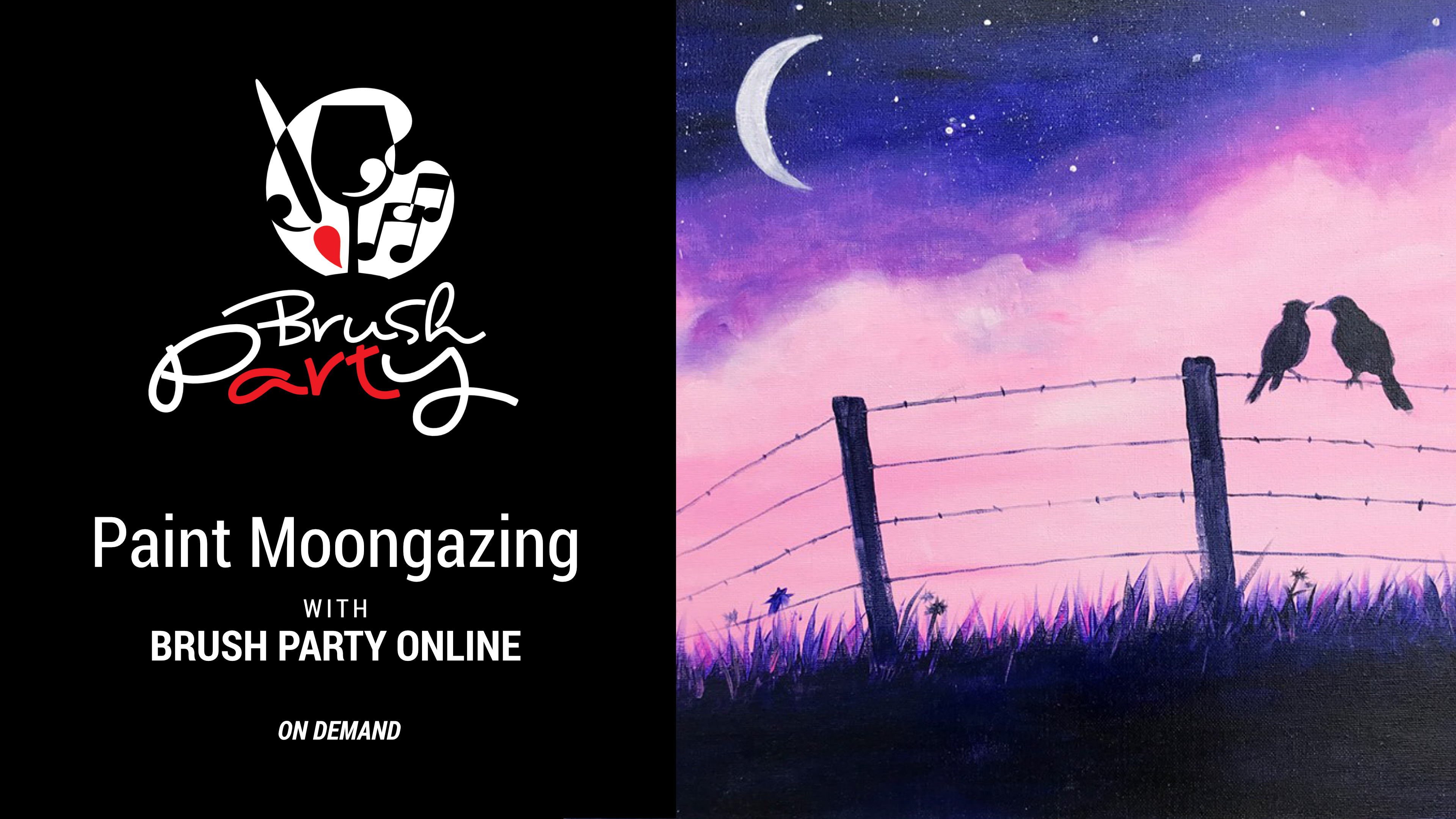 Paint Moongazing with Brush Party Online