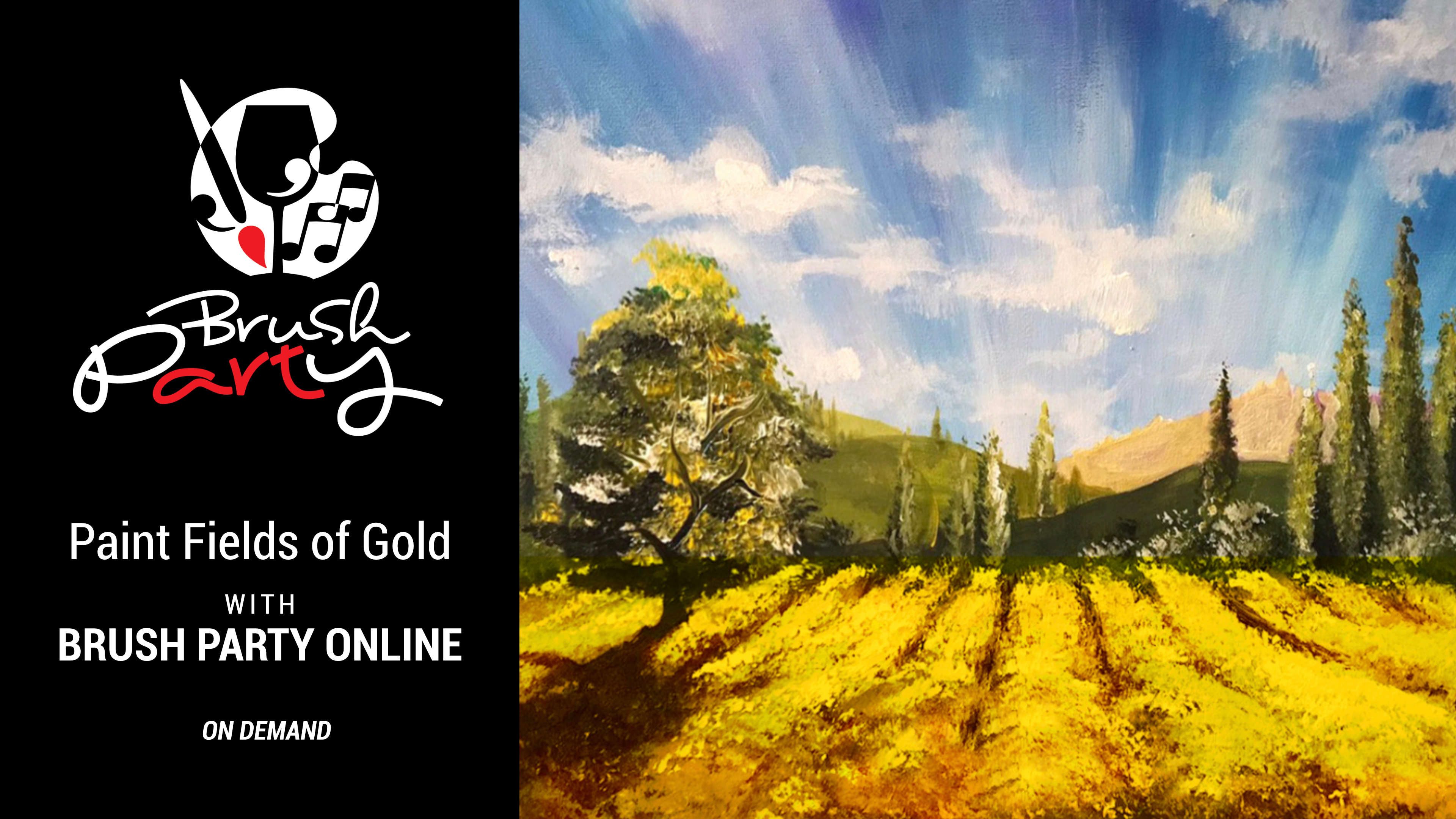 Paint ‘Fields of Gold’ with Brush Party Online