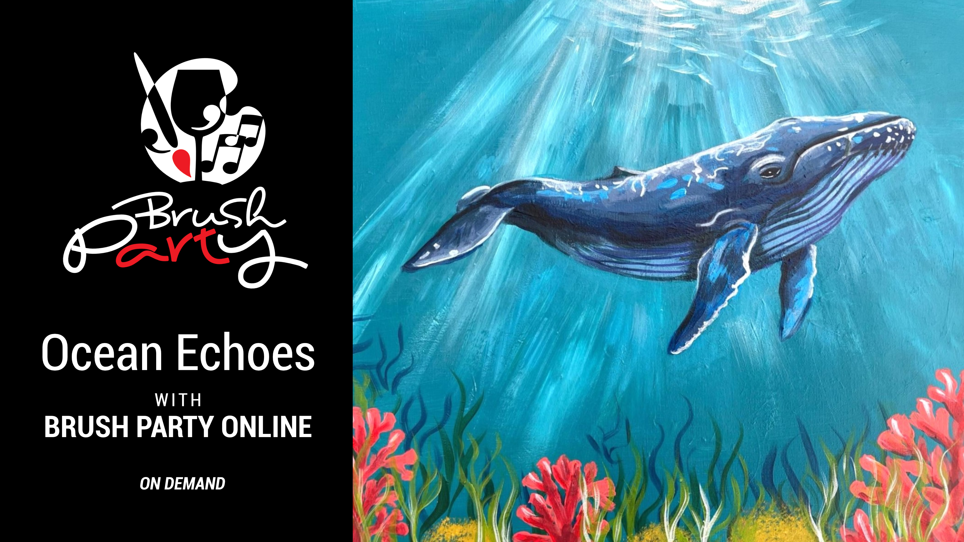 Paint ‘Ocean Echoes’ with Brush Party Online