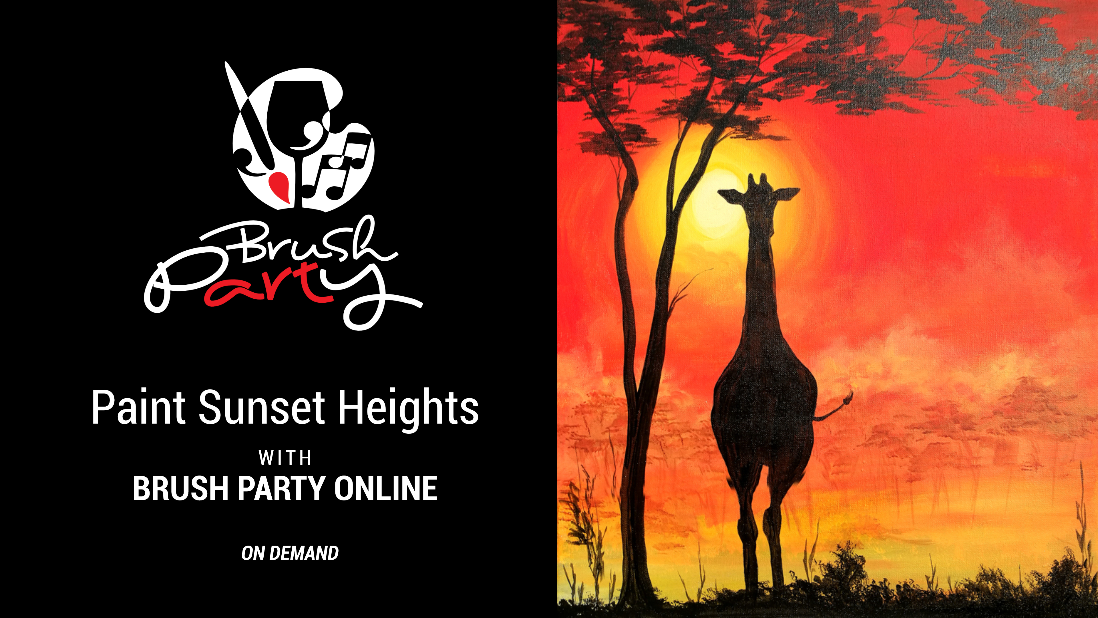 Paint ‘Sunset Heights’ with Brush Party Online