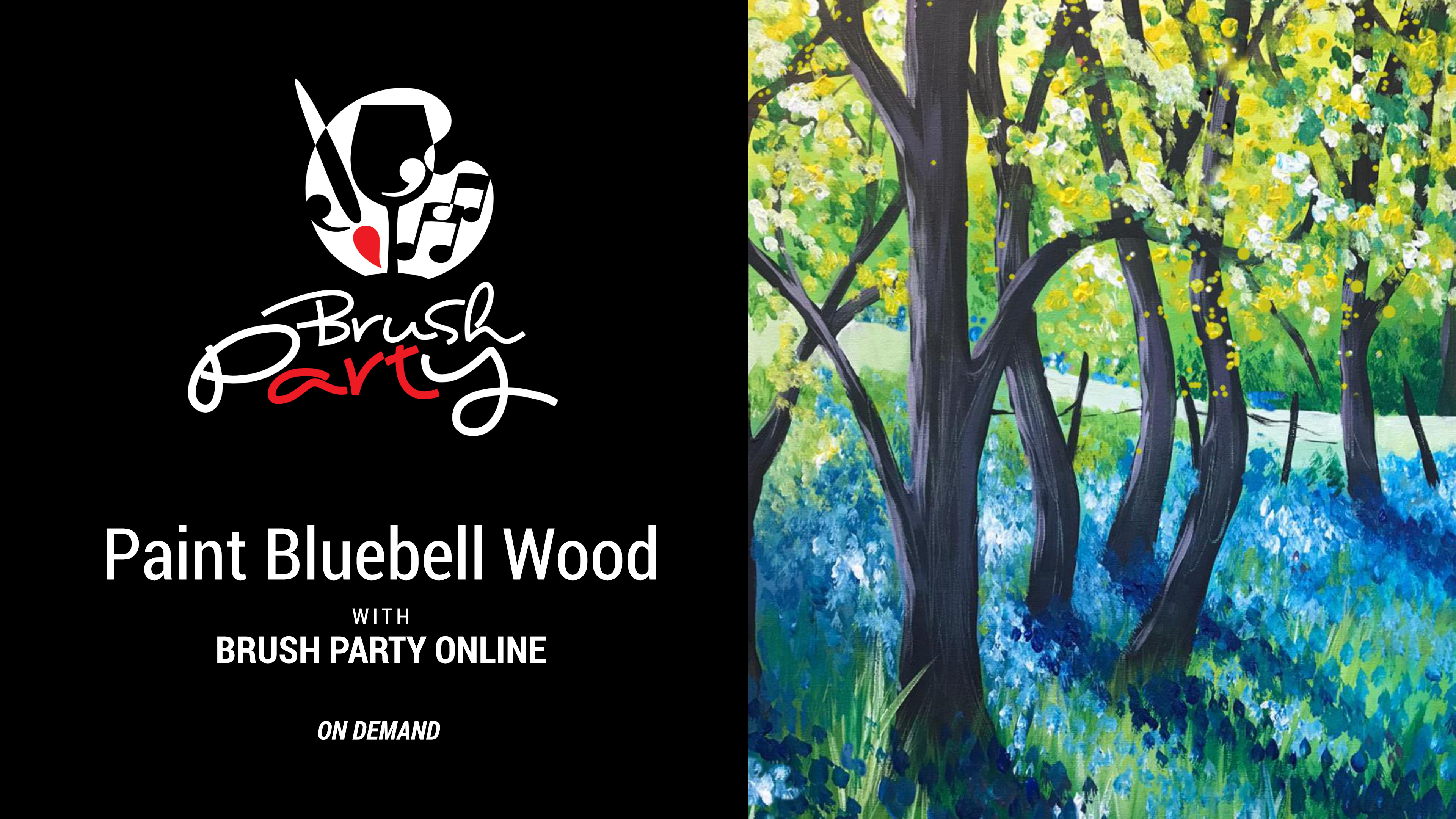 Paint Bluebell Wood with Brush Party Online