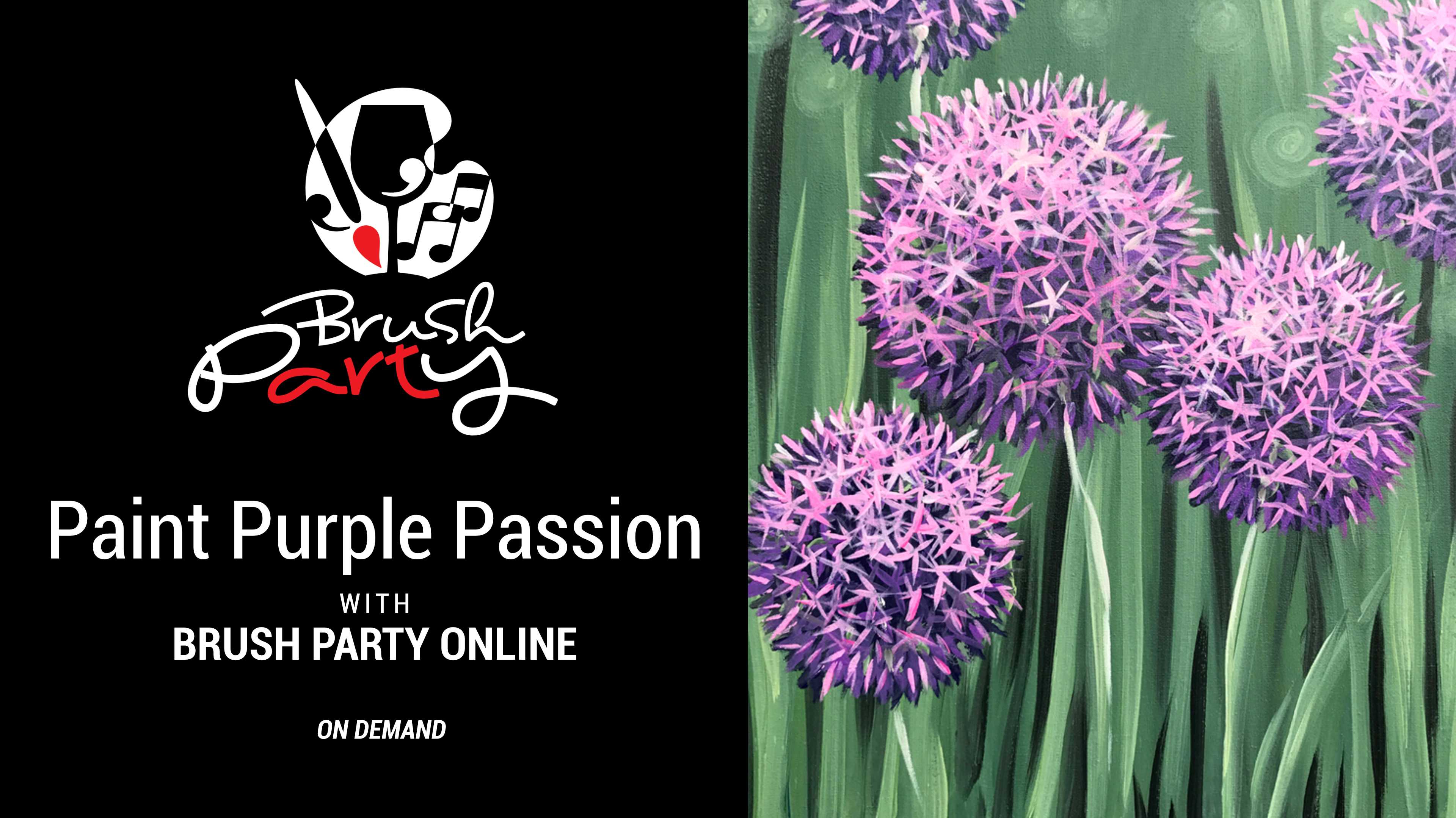 Paint Purple Passion with Brush Party Online