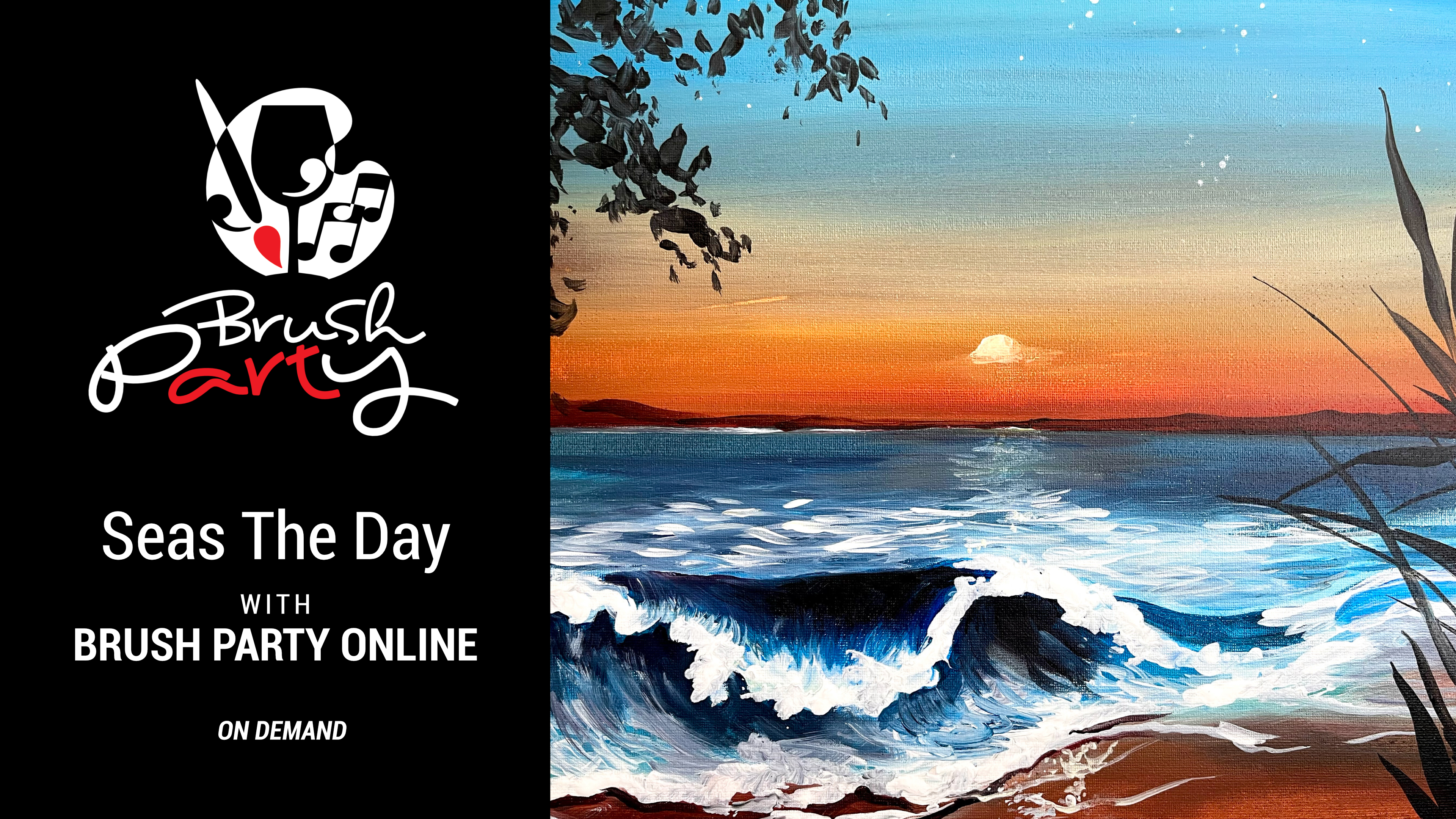 Paint ‘Seas The Day’ with Brush Party Online
