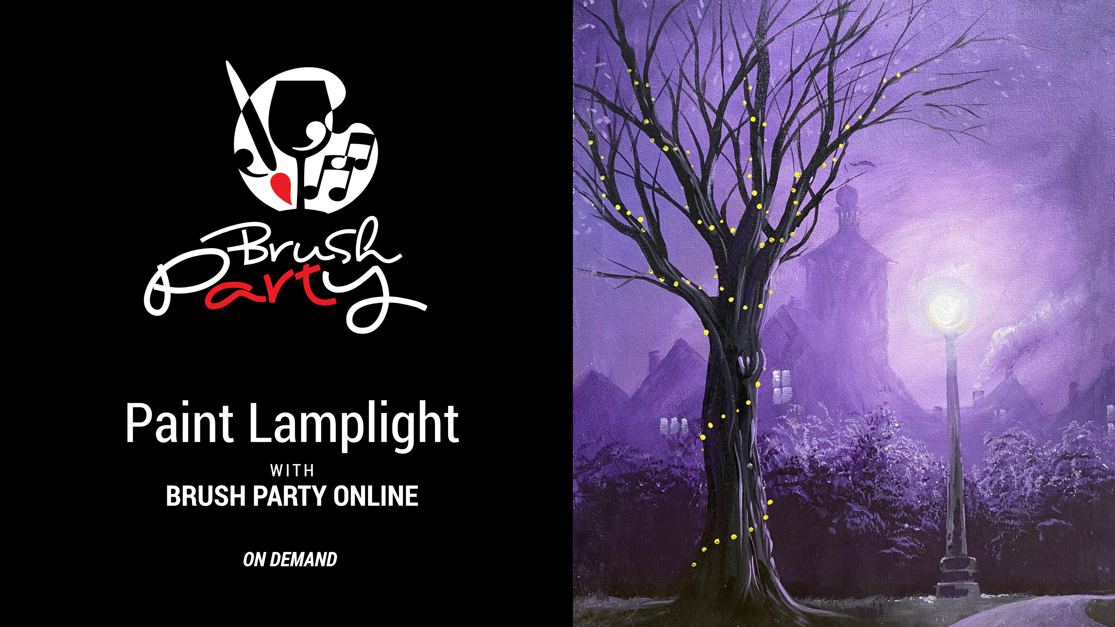 Paint ‘Lamplight’ with Brush Party Online